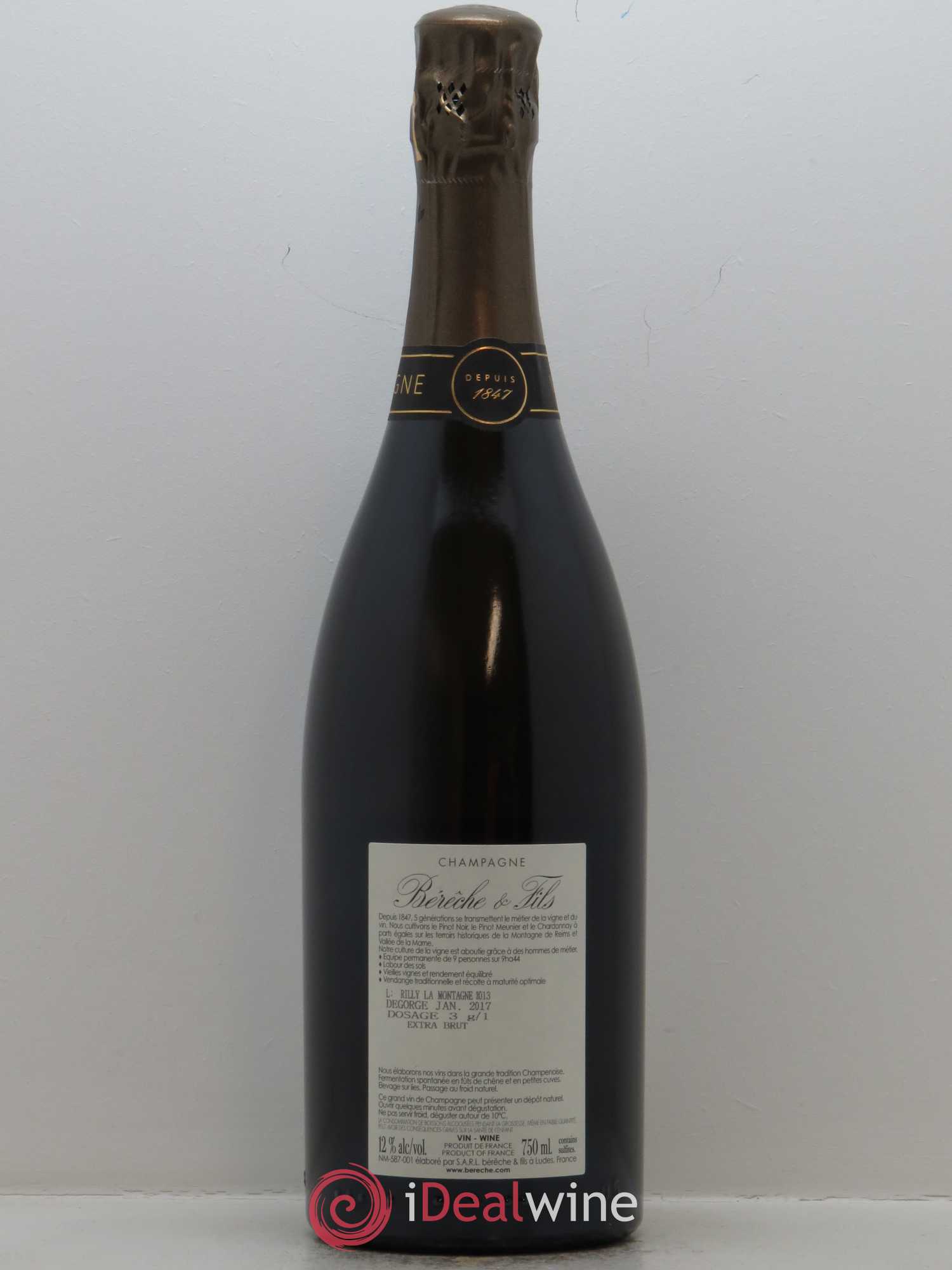 Rilly-La-Montagne 1er Cru Extra-Brut Bérêche et Fils 2013 - Lot de 1 bouteille - 1
