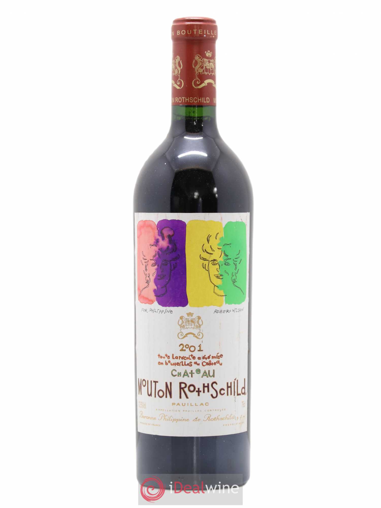 Château Mouton Rothschild 1er Grand Cru Classé 2001 - Lot de 1 bouteille - 0