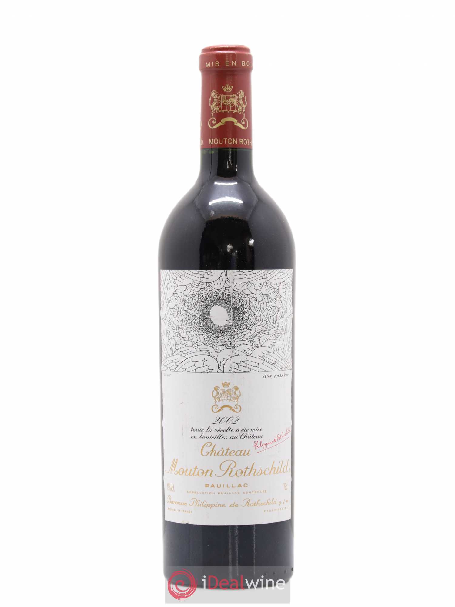 Château Mouton Rothschild 1er Grand Cru Classé 2002 - Lot de 1 bouteille - 0