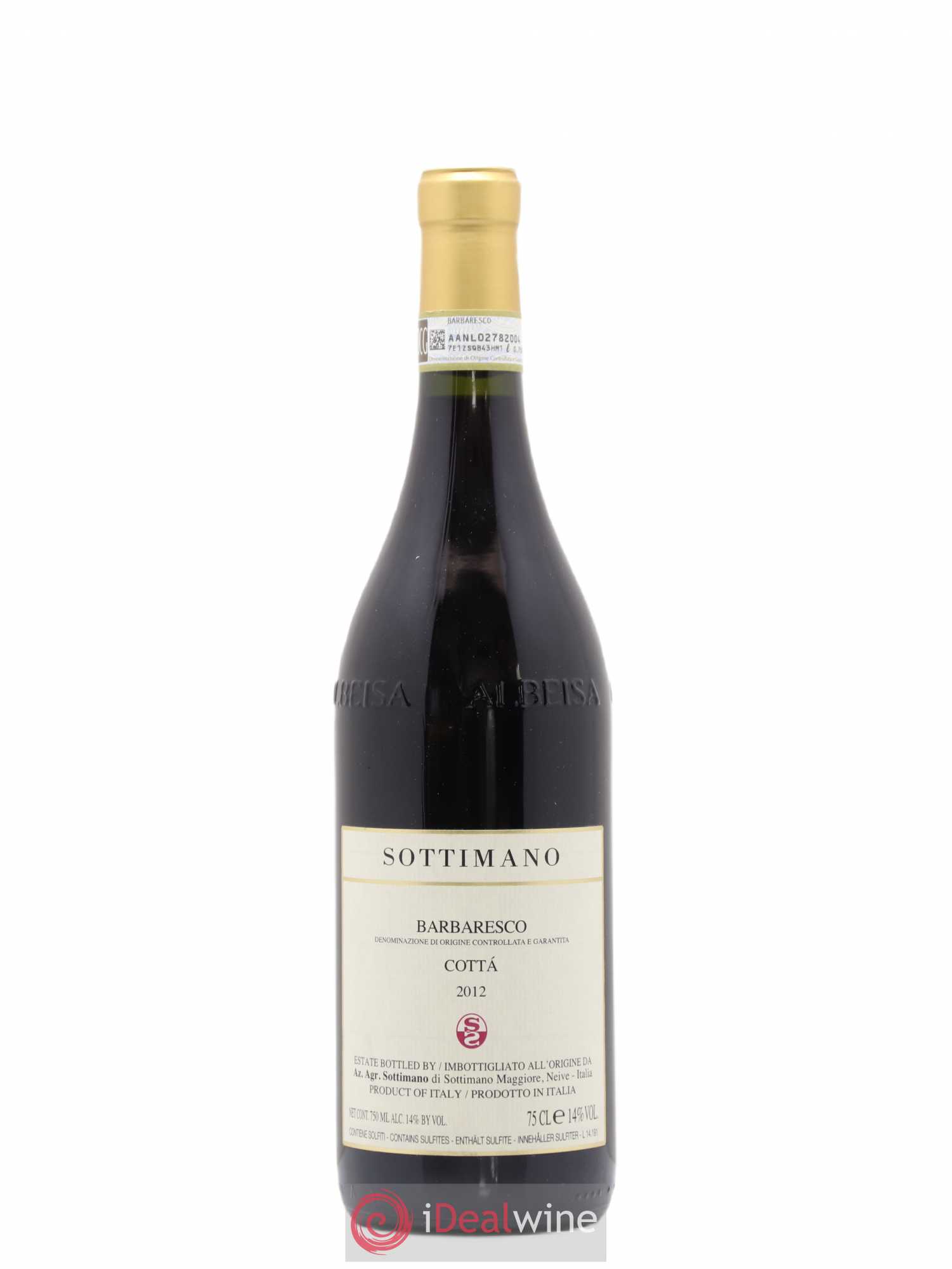 Barbaresco DOCG Cottà Sottimano 2012 - Lot de 1 bouteille - 0