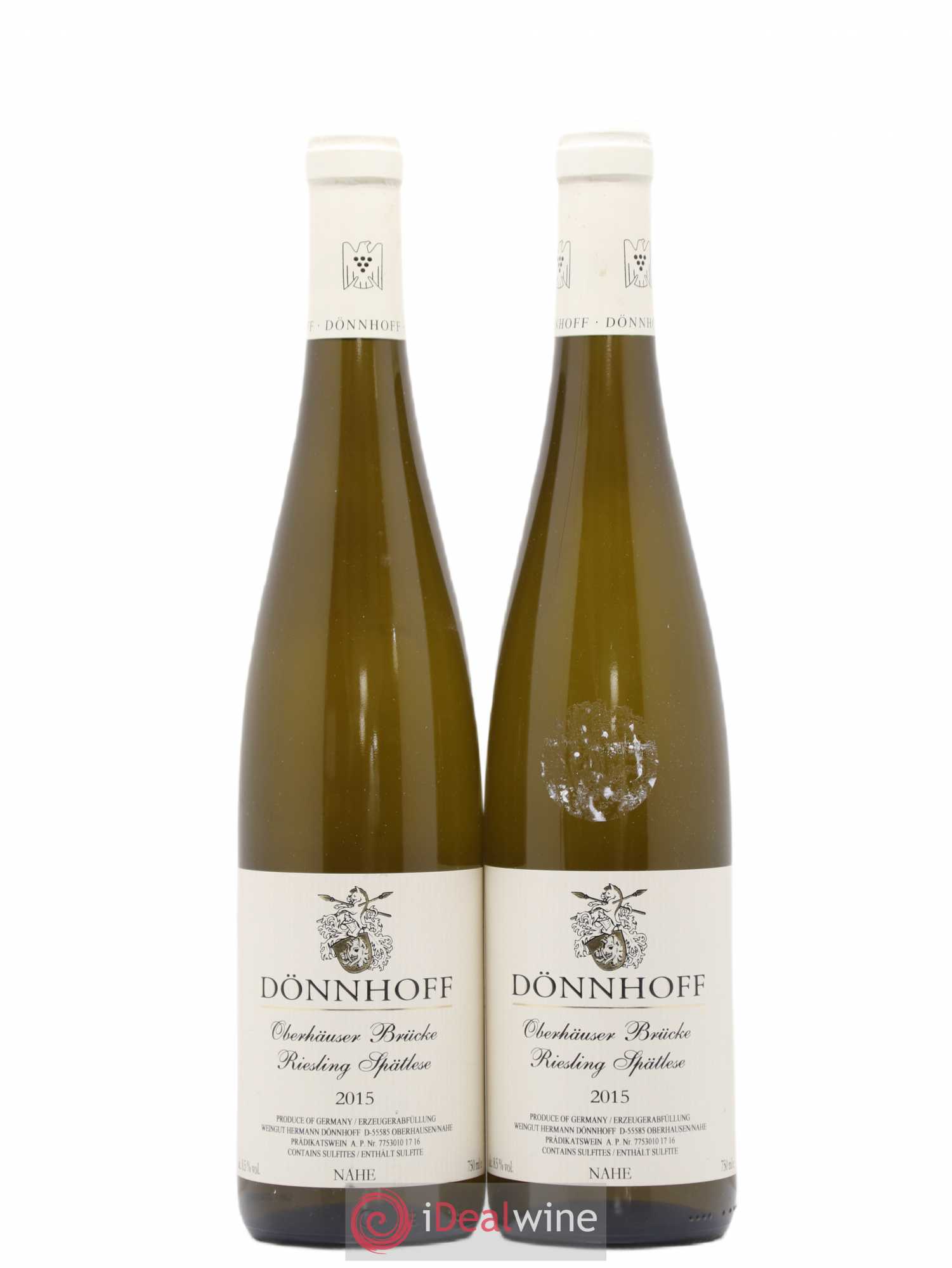 Allemagne Nahe Oberhäuser Brücke Riesling Spätlese Dönnhoff 2015 - Posten von 2 Flaschen - 0
