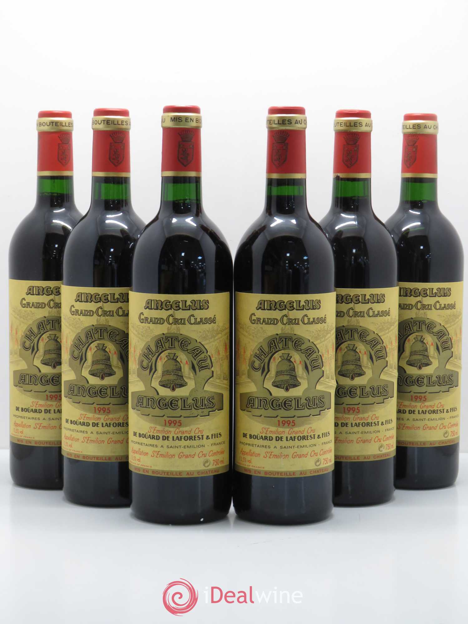Château Angélus 1er Grand Cru Classé A 1995 - Lot de 6 bouteilles - 0