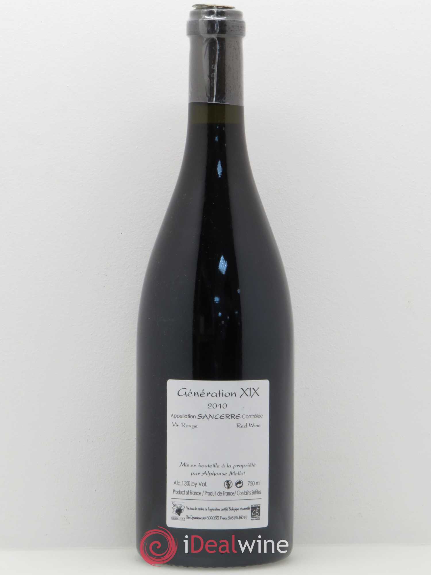 Sancerre Génération XIX Alphonse Mellot 2010 - Lot de 1 bouteille - 1