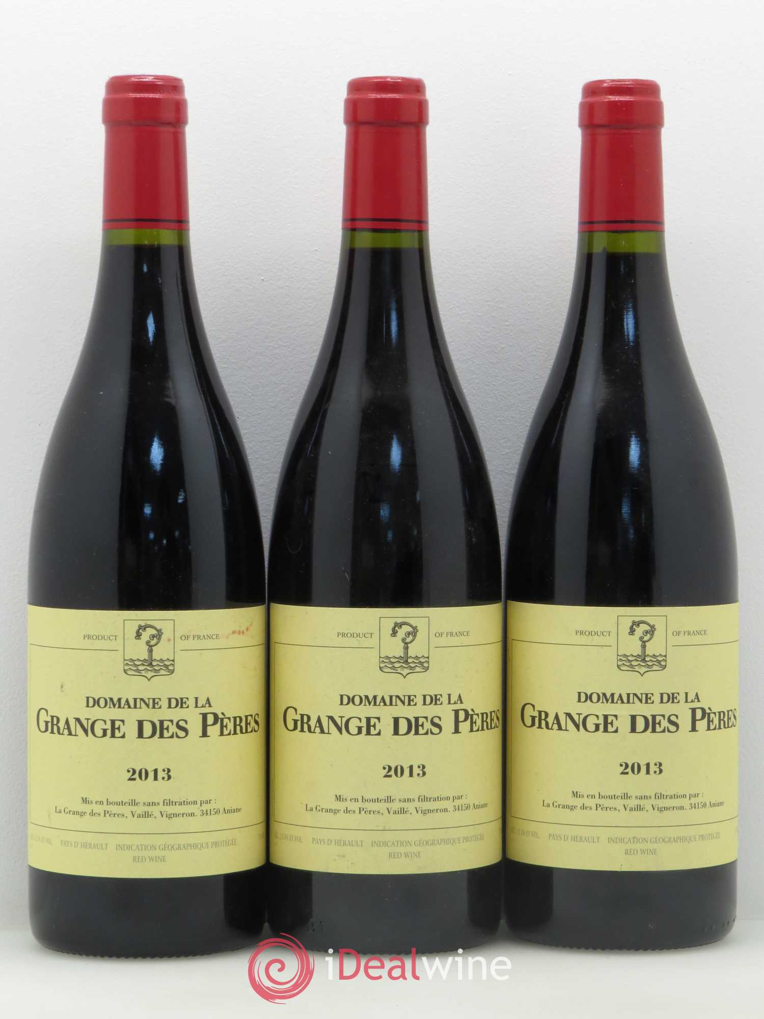 Pays d'Hérault Grange des Pères Laurent Vaillé 2013 - Lot de 3 bouteilles - 0