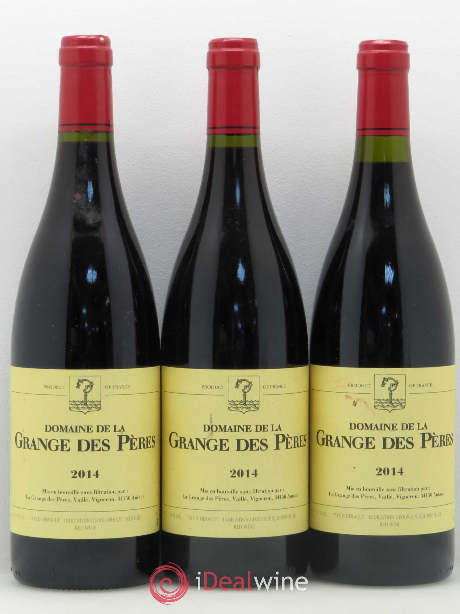 Pays d'Hérault Grange des Pères Laurent Vaillé 2014 - Lot de 3 bouteilles - 0