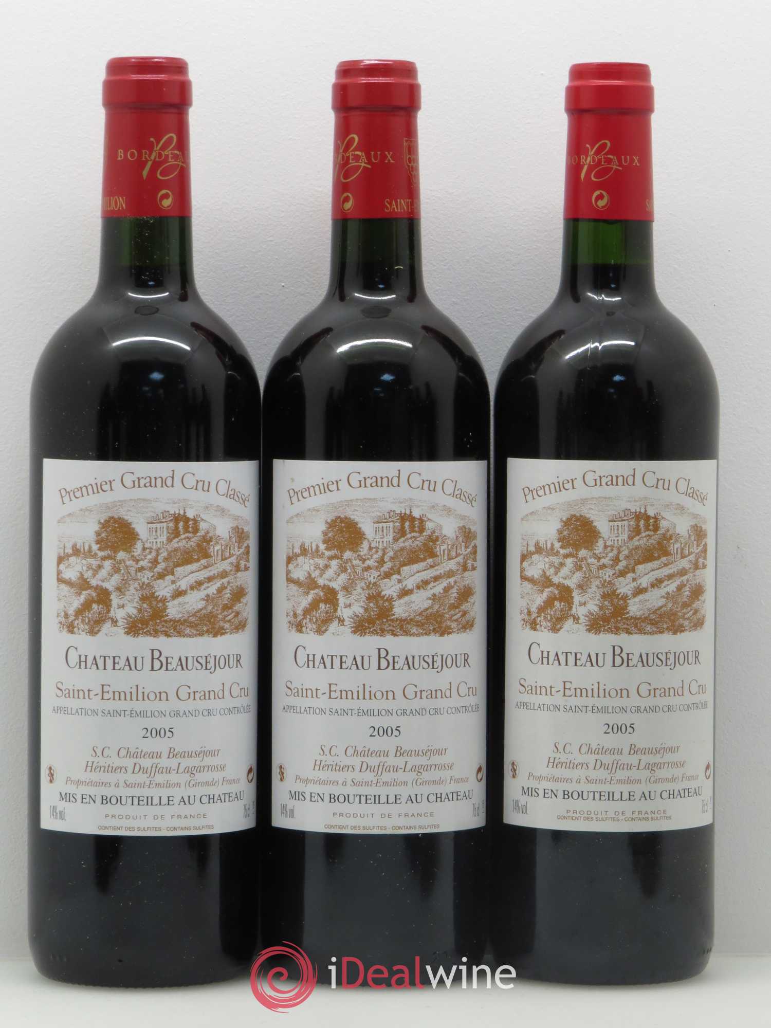 Château Beauséjour (Duffau-Lagarrosse) 1er Grand Cru Classé B 2005 - Lot de 12 bouteilles - 1