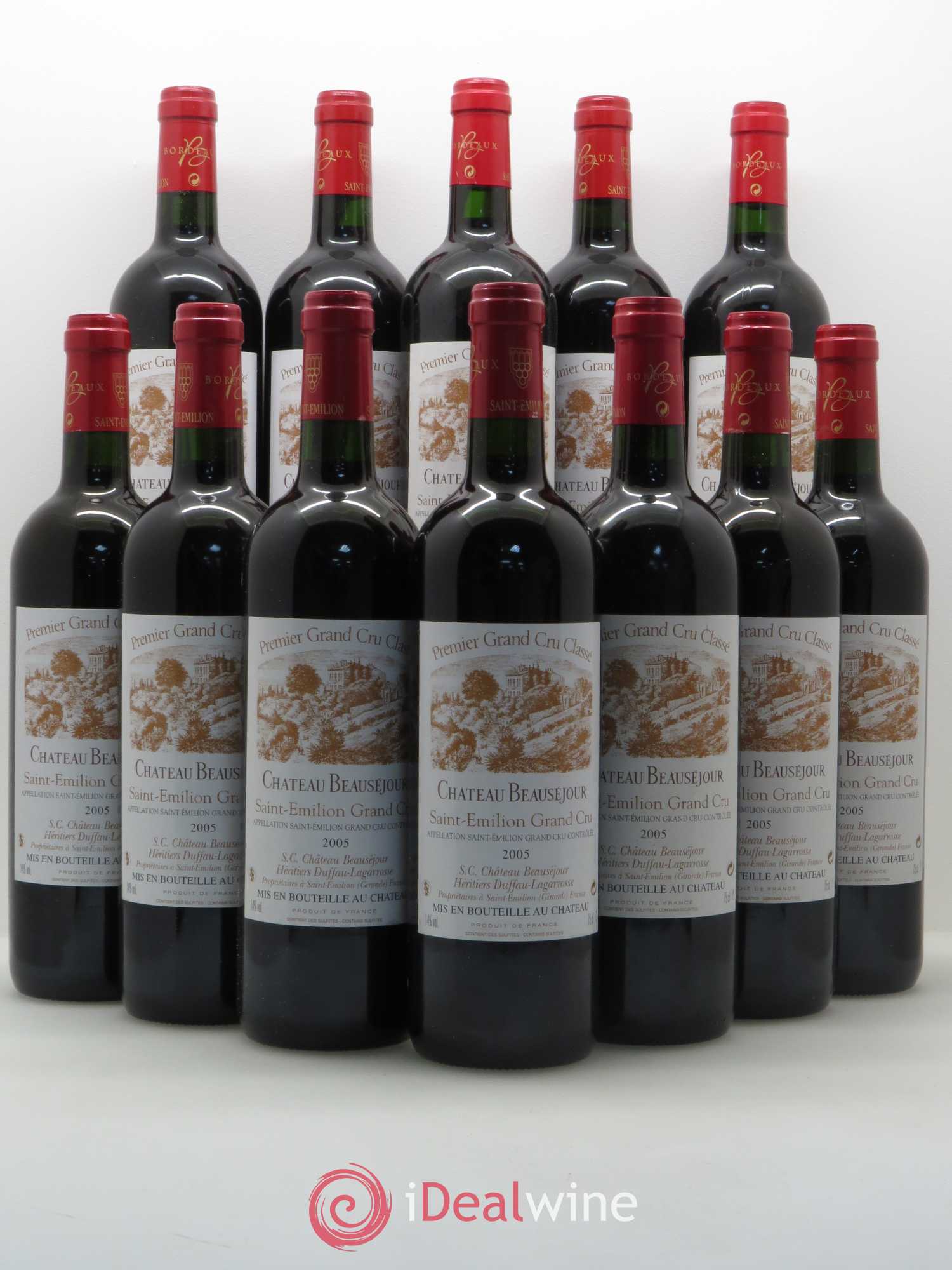 Château Beauséjour (Duffau-Lagarrosse) 1er Grand Cru Classé B 2005 - Lot de 12 bouteilles - 0