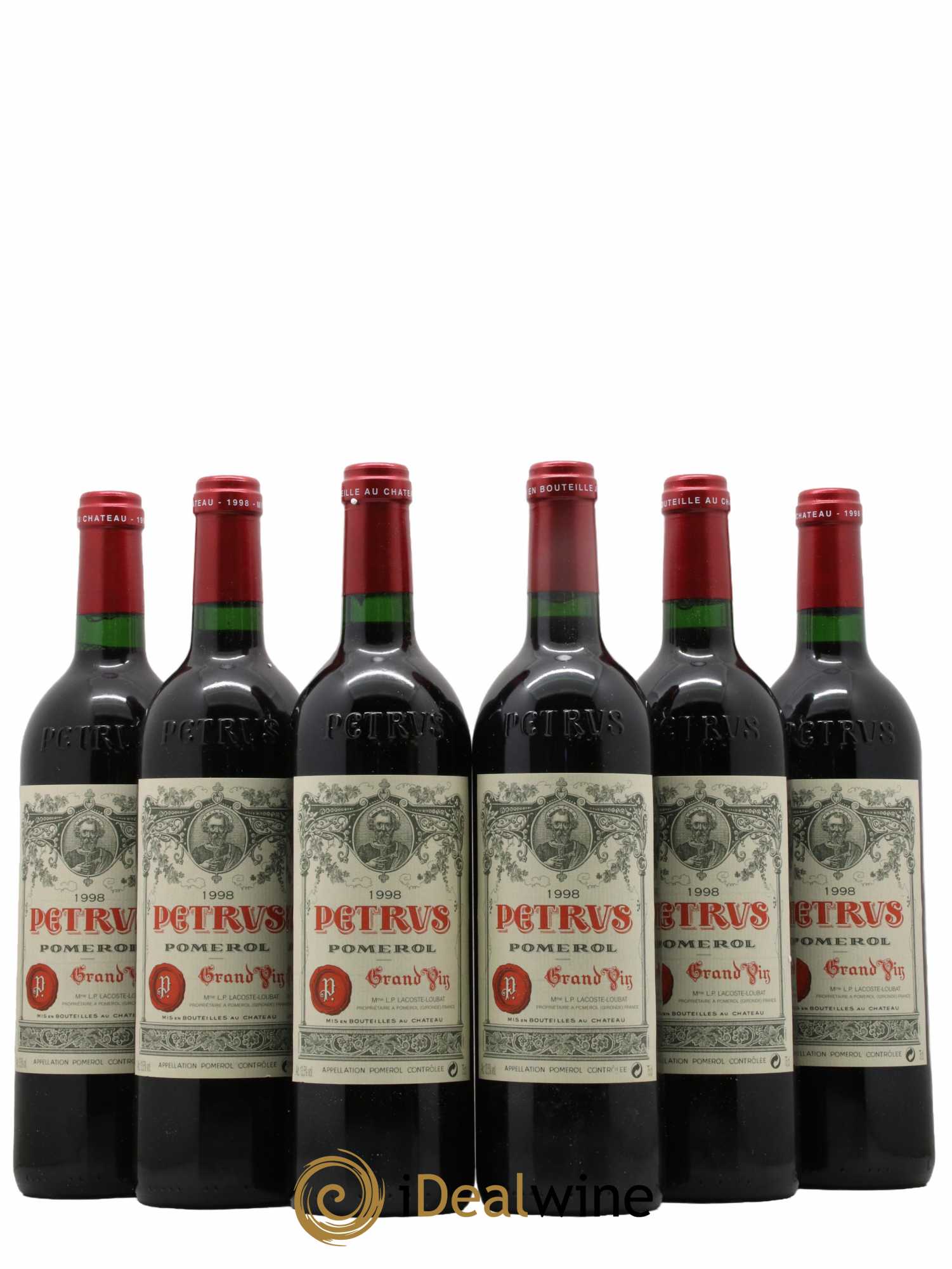 Petrus 1998 - Lot de 6 bouteilles - 0