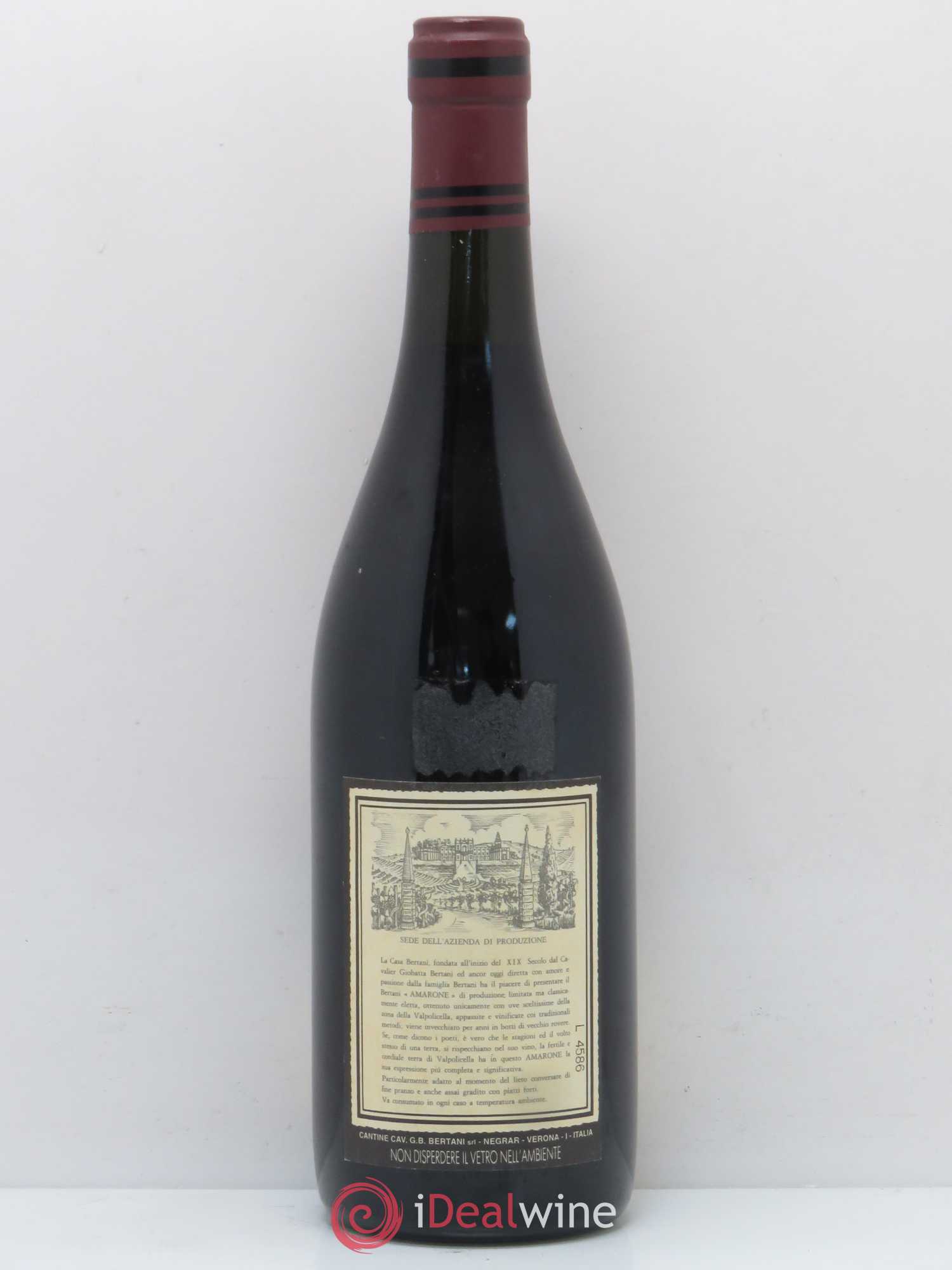 Italie Vendemmia Recioto della Valpolicella Classico Superiore Bertani 1990 - Posten von 1 Flasche - 1