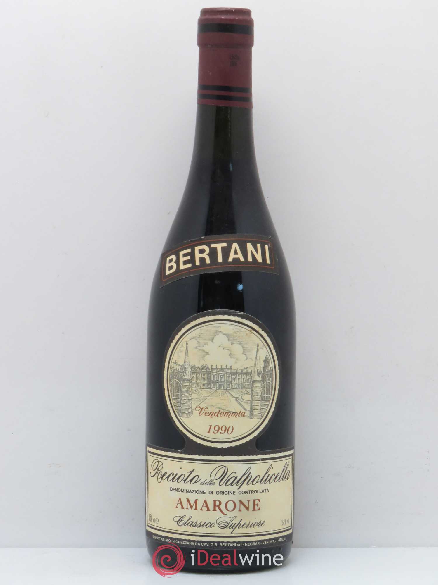 Italie Vendemmia Recioto della Valpolicella Classico Superiore Bertani 1990 - Posten von 1 Flasche - 0