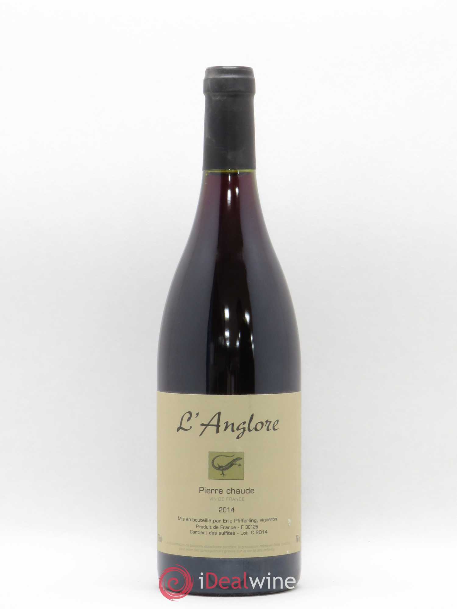 Vin de France Pierre chaude L'Anglore 2014 - Lot de 1 bouteille - 0