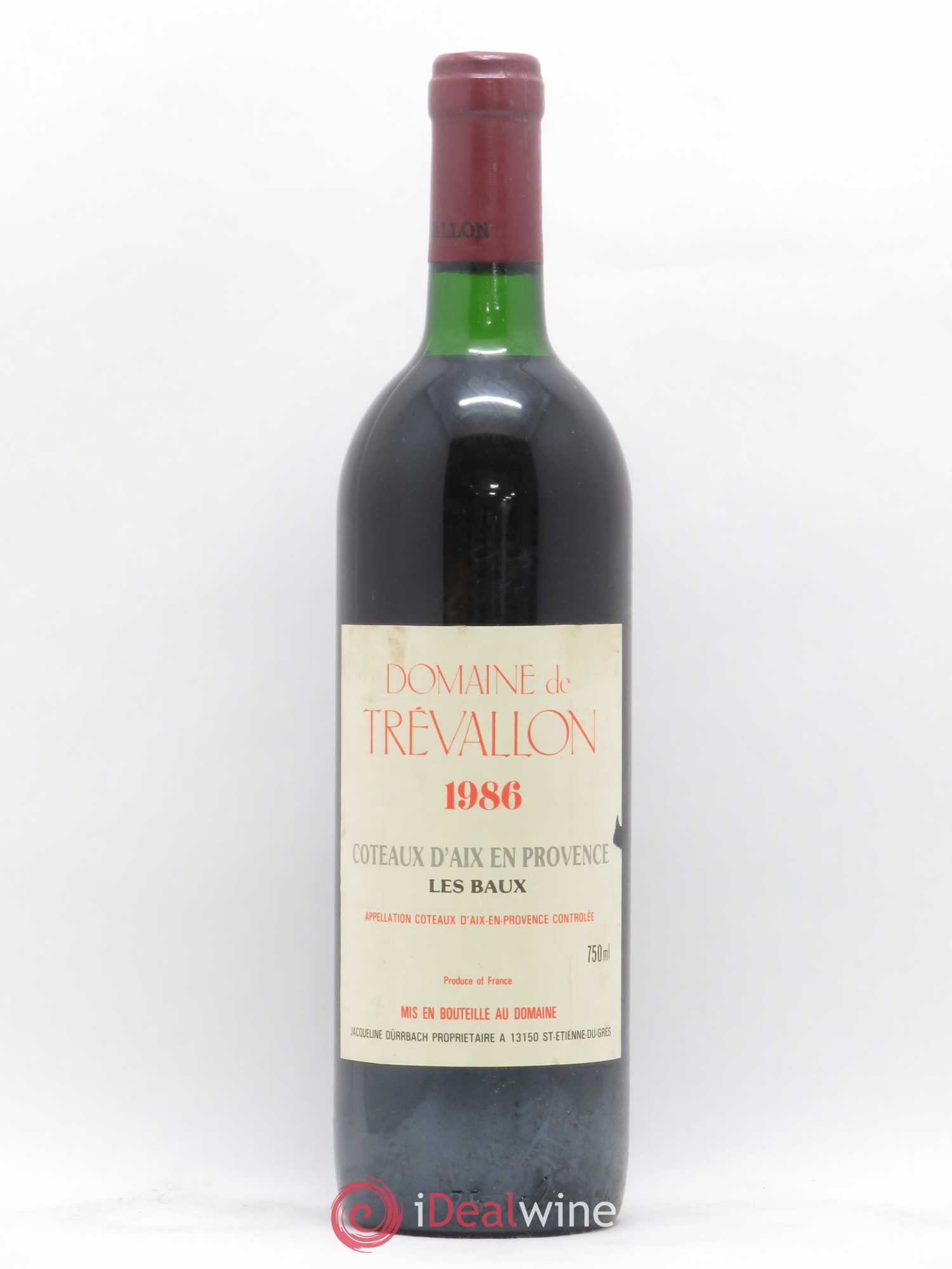 Coteaux d'Aix-en-Provence Trévallon (Domaine de) Eloi Dürrbach 1986 - Lot de 1 bouteille - 0