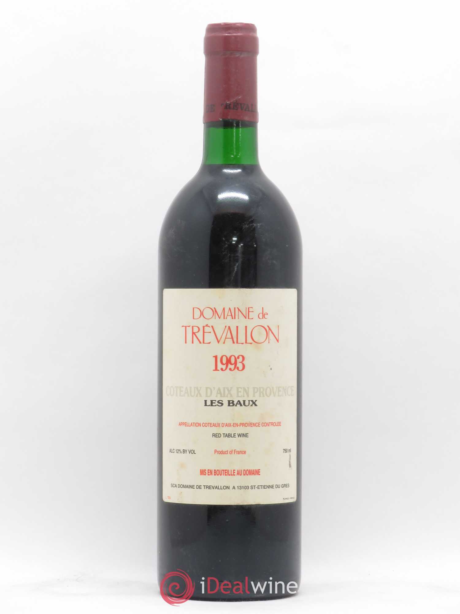 Coteaux d'Aix-en-Provence Trévallon (Domaine de) Eloi Dürrbach 1993 - Lot de 1 bouteille - 0