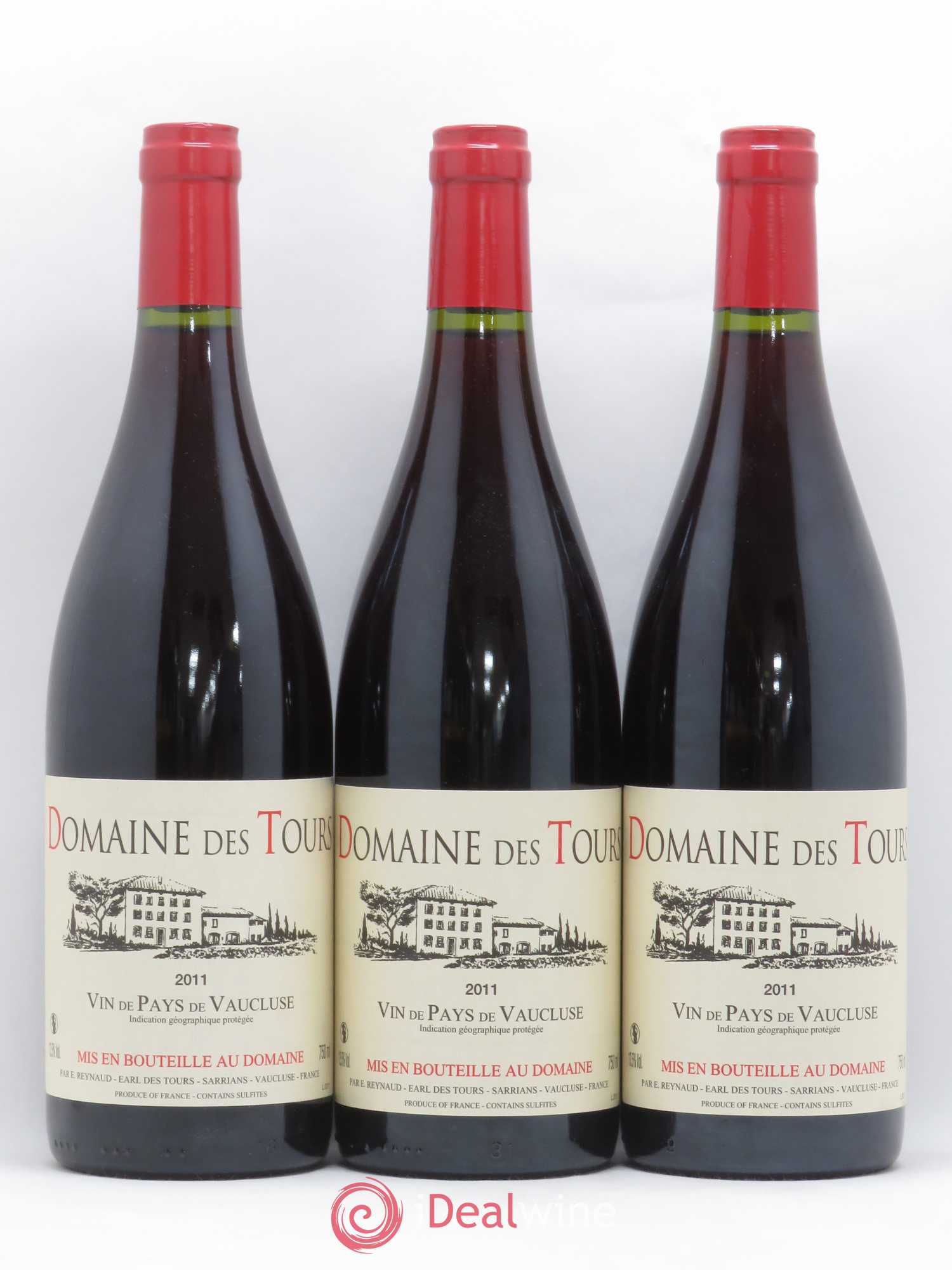 Vaucluse (Vin de Pays de Vaucluse) Domaine des Tours Emmanuel Reynaud 2011 - Lot de 3 bouteilles - 0