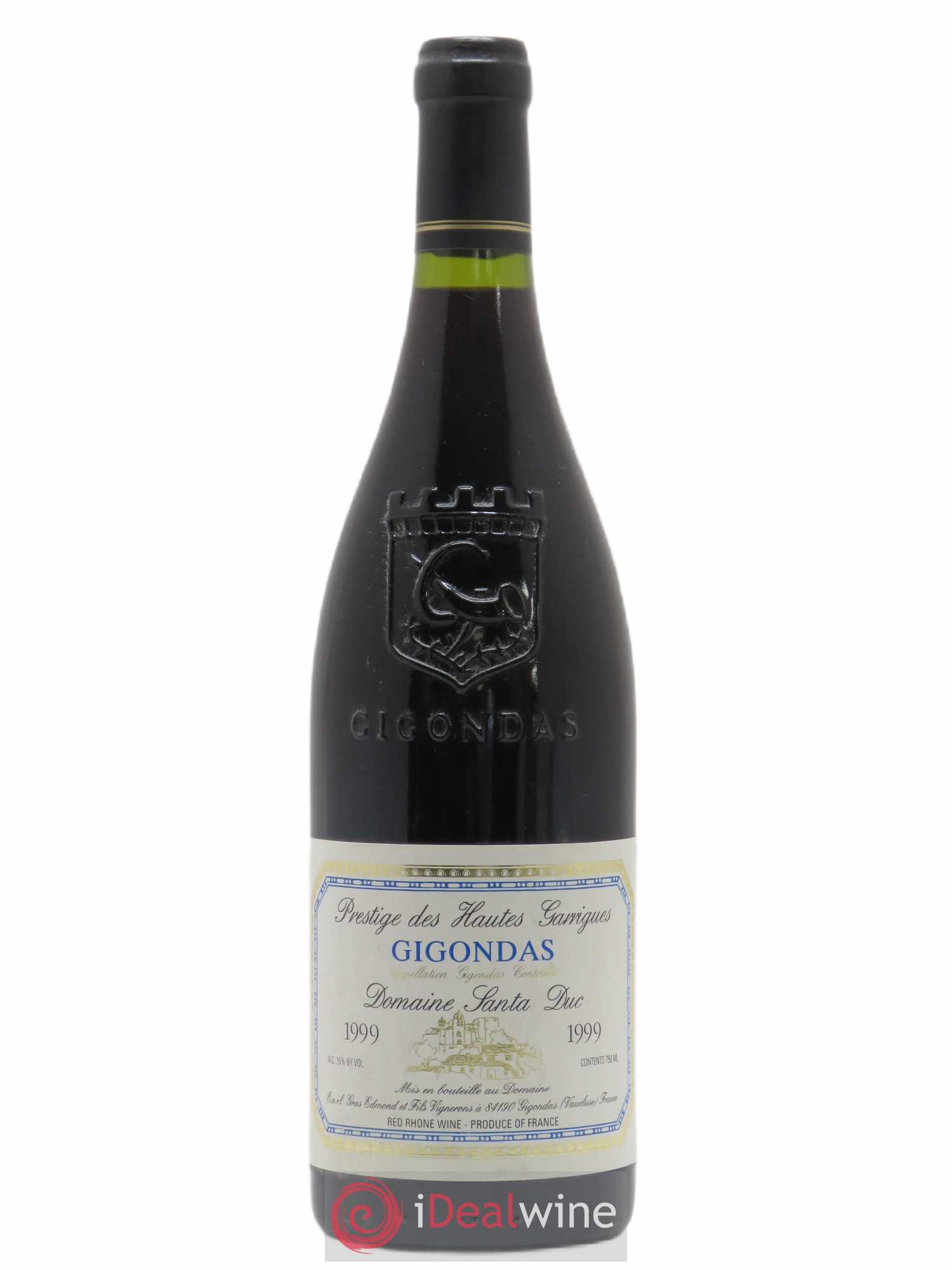 Gigondas Santa Duc (Domaine) Hautes Garrigues Famille Gras 1999 - Lot de 1 bouteille - 0