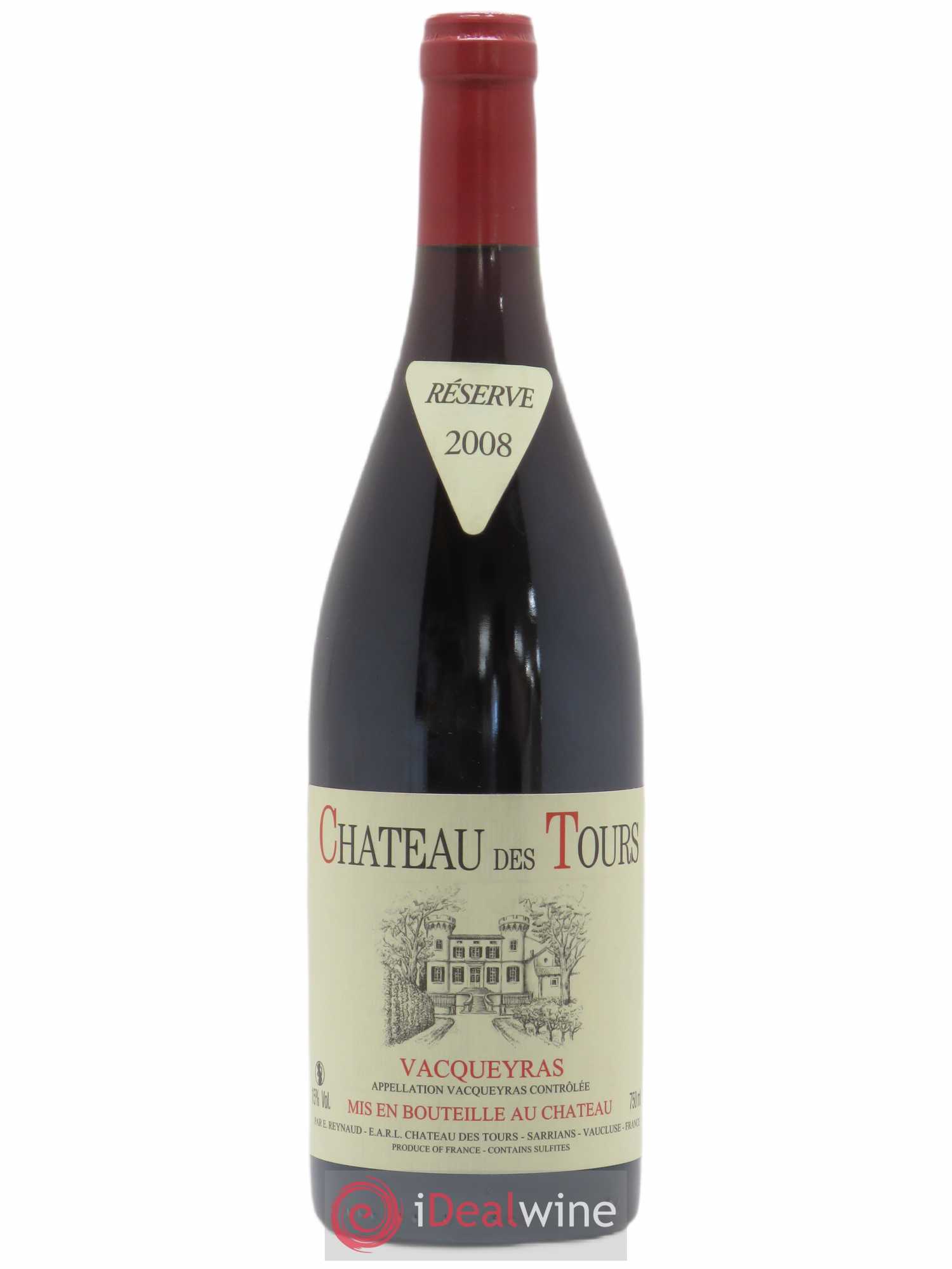 Vacqueyras Château des Tours Emmanuel Reynaud 2008 - Lot de 1 bouteille - 0