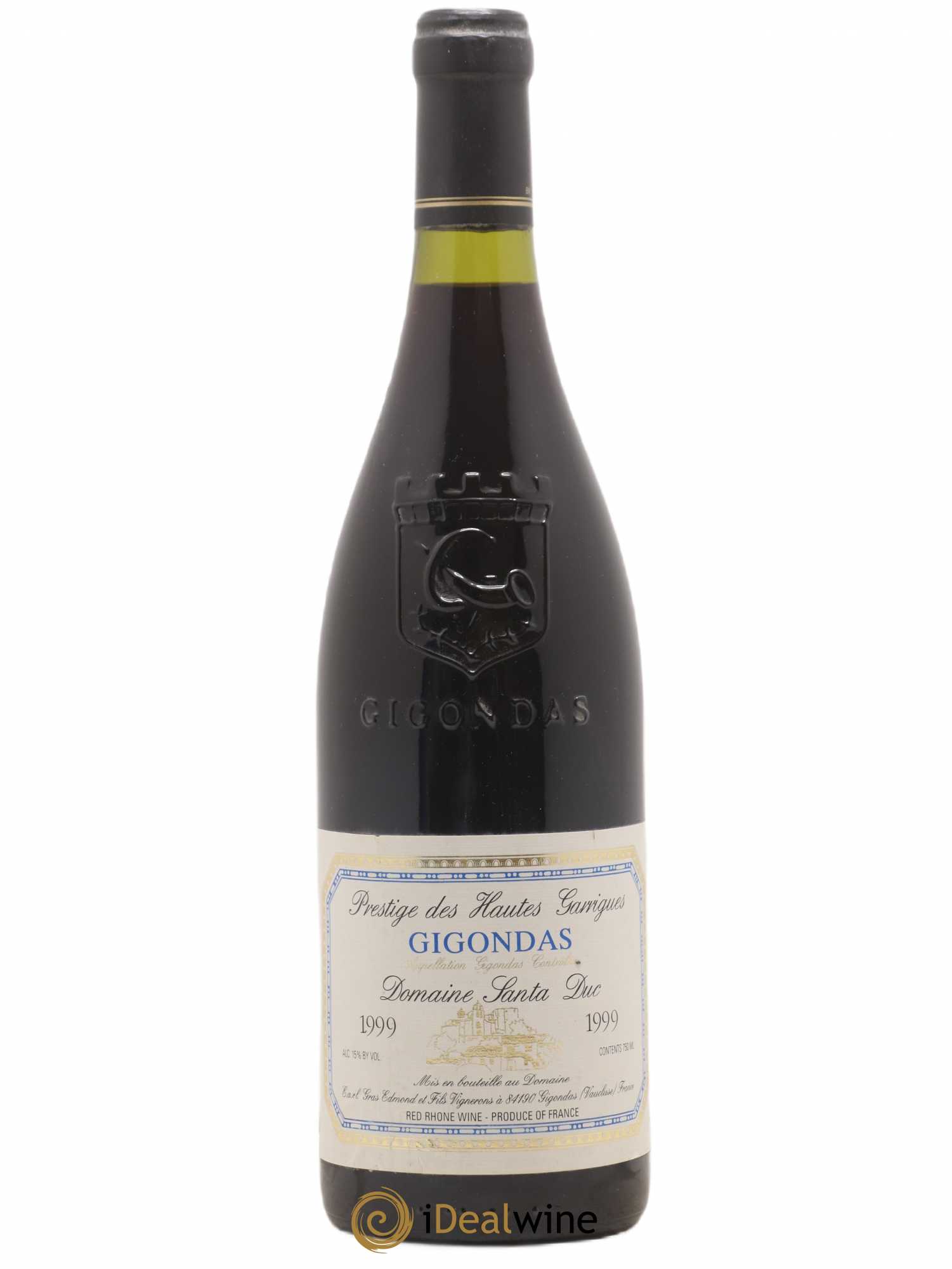 Gigondas Santa Duc (Domaine) Hautes Garrigues Famille Gras 1999 - Lot de 1 bouteille - 0