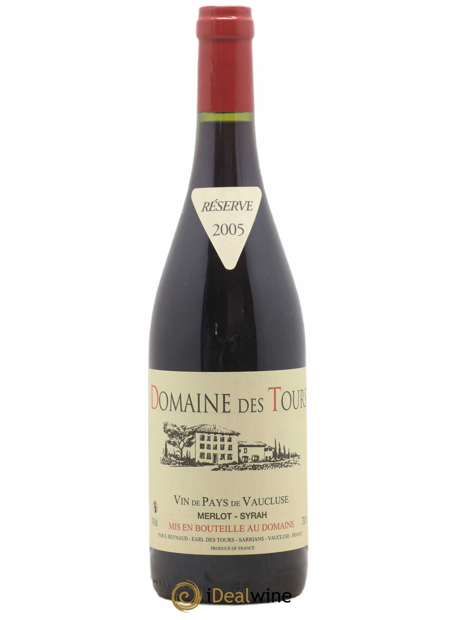 Vaucluse Domaine des Tours Merlot-Syrah Emmanuel Reynaud 2005 - Lot de 1 bouteille - 0