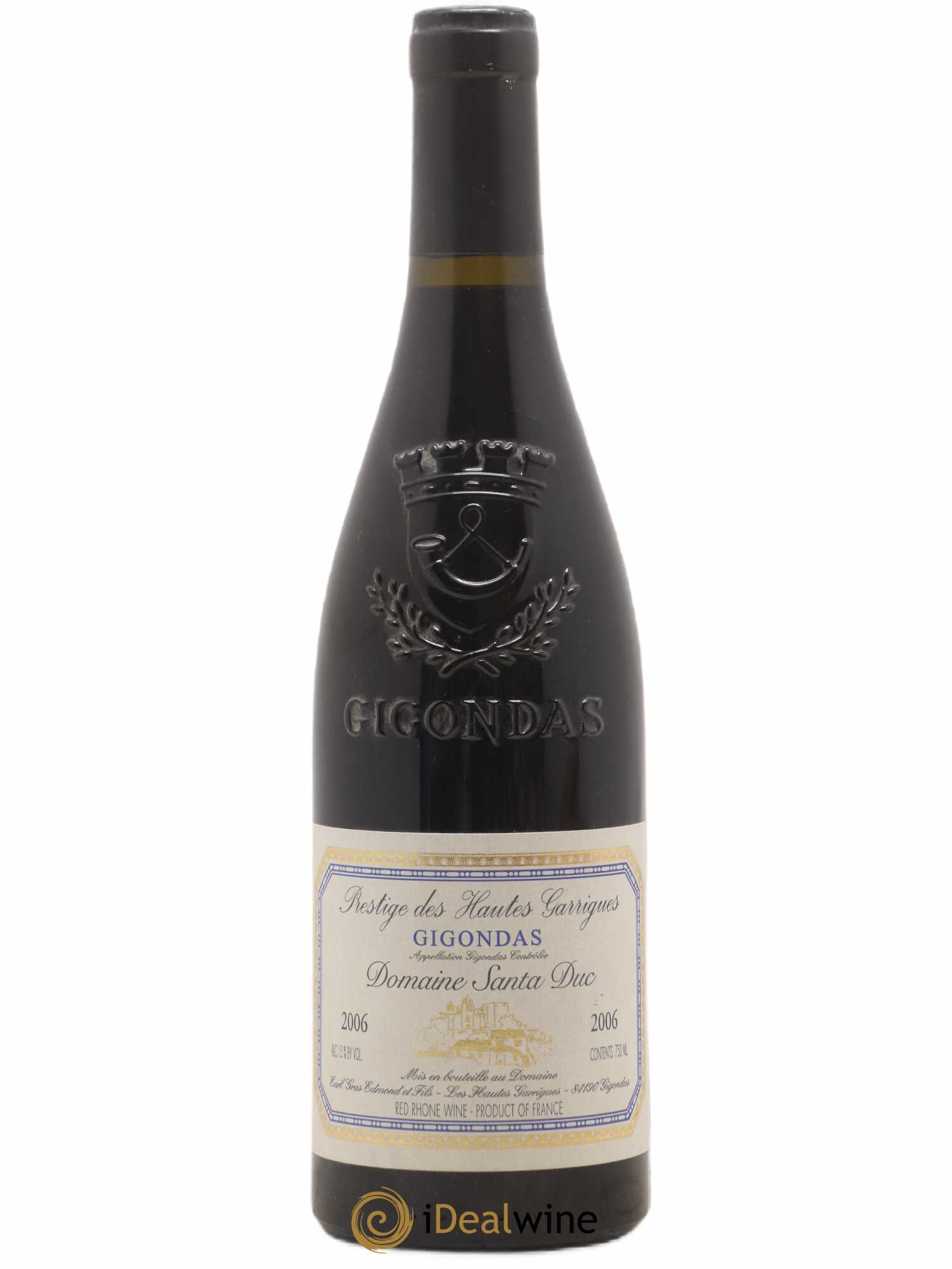 Gigondas Santa Duc (Domaine) Hautes Garrigues Famille Gras 2006 - Lot de 1 bouteille - 0