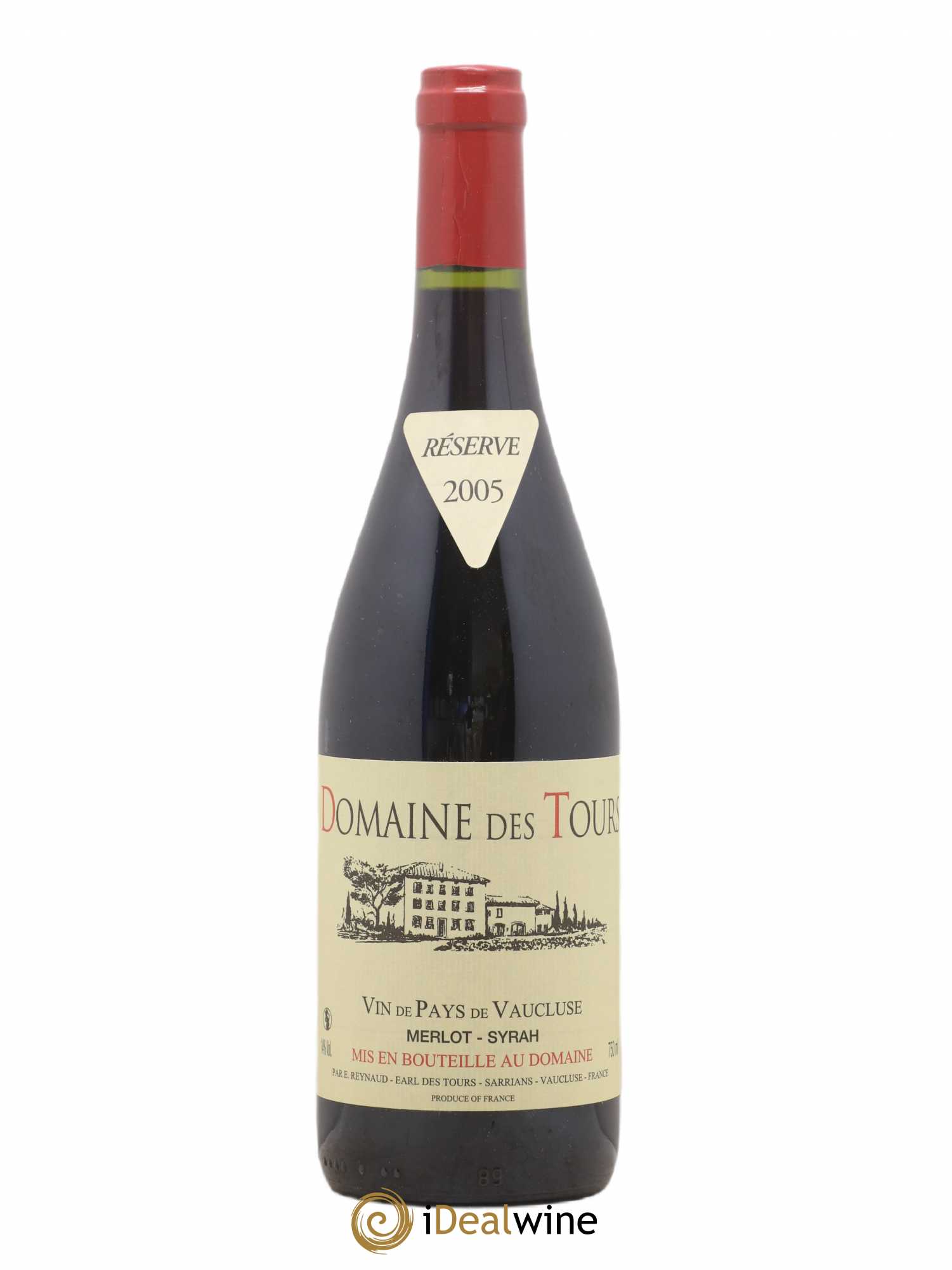 Vaucluse Domaine des Tours Merlot-Syrah Emmanuel Reynaud 2005 - Lot de 1 bouteille - 0