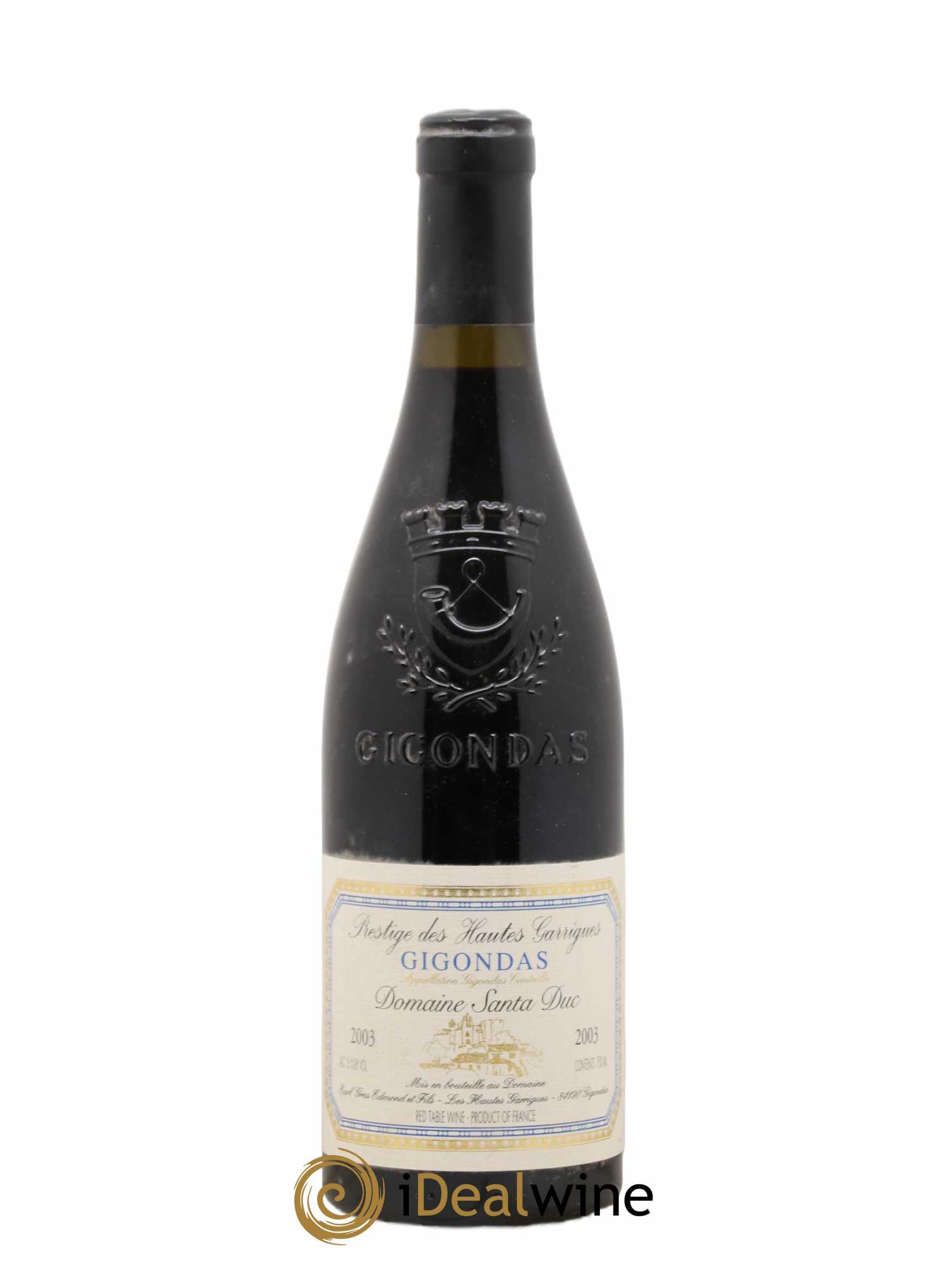 Gigondas Santa Duc (Domaine) Hautes Garrigues Famille Gras 2003 - Lot de 1 bouteille - 0