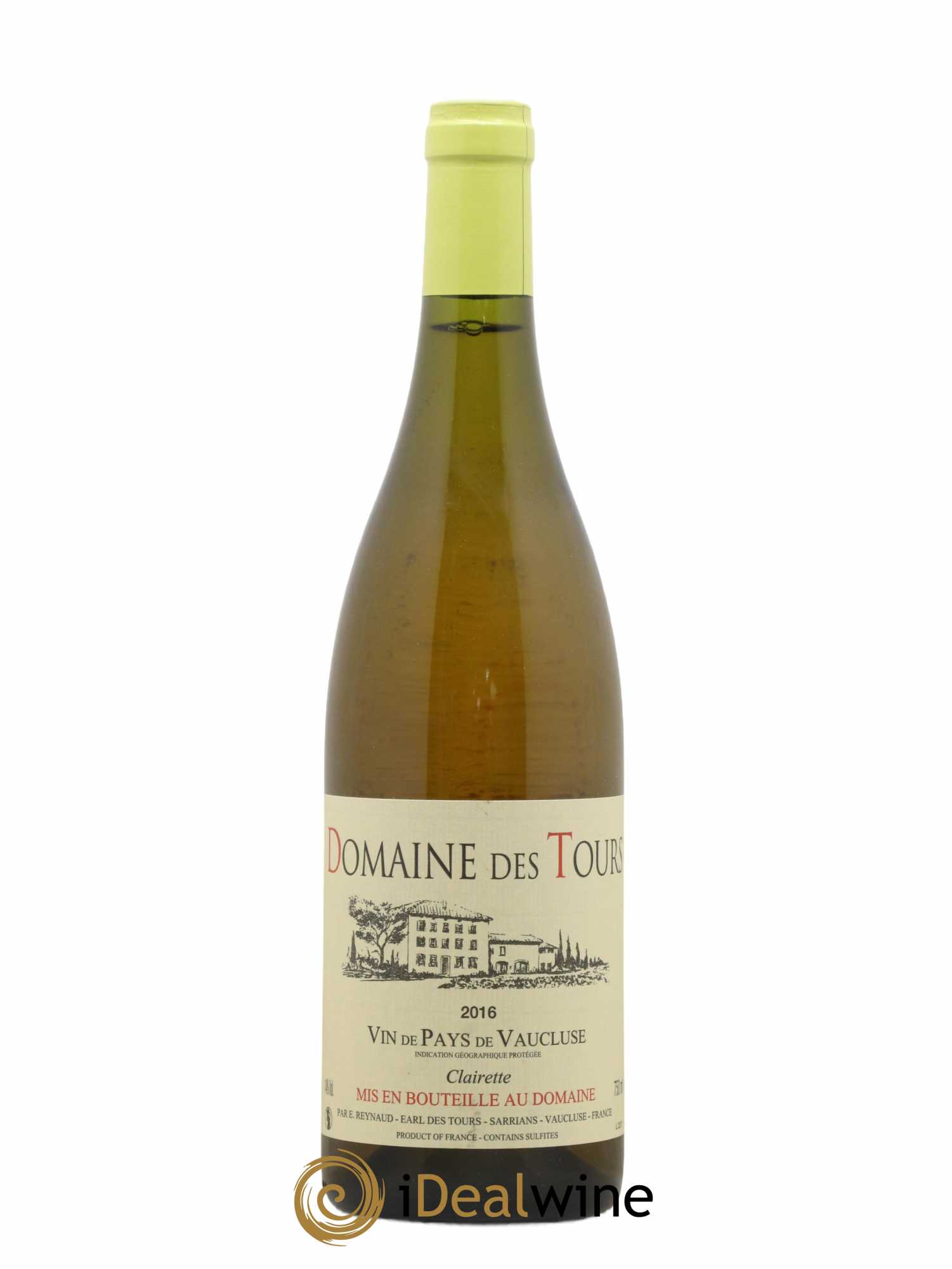Vaucluse (Vin de Pays de Vaucluse) Domaine des Tours Emmanuel Reynaud Clairette 2016 - Lot de 1 bouteille - 0