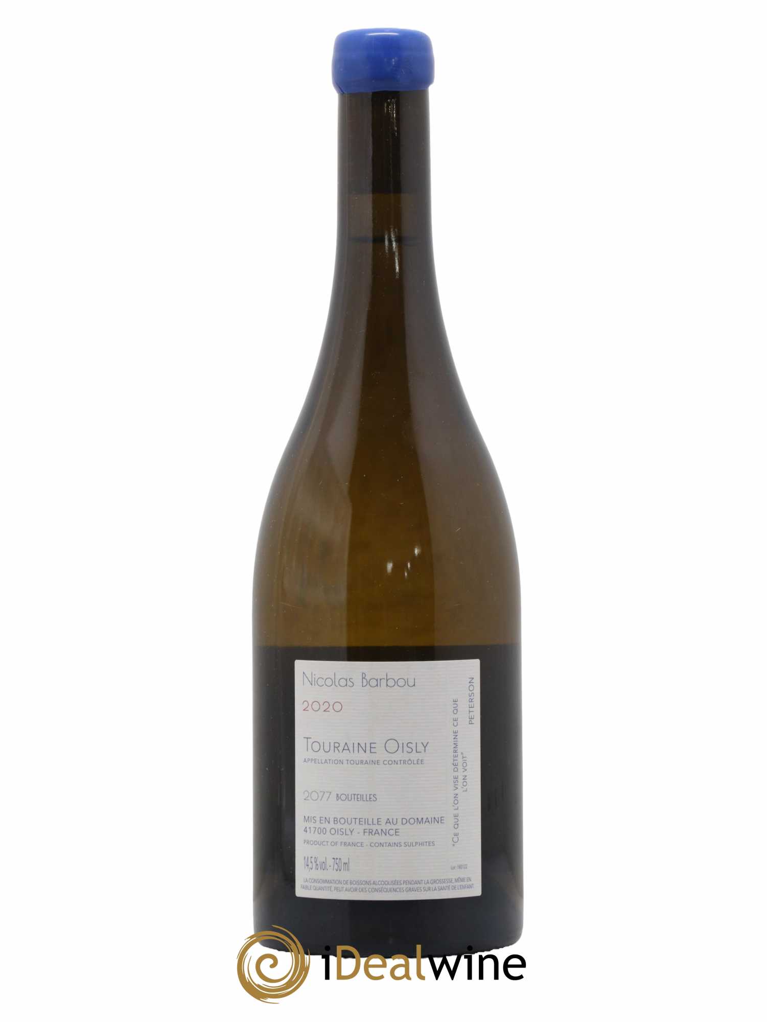Touraine-Oisly Folie Insolente Nicolas Barbou 2020 - Lot de 1 bouteille - 1
