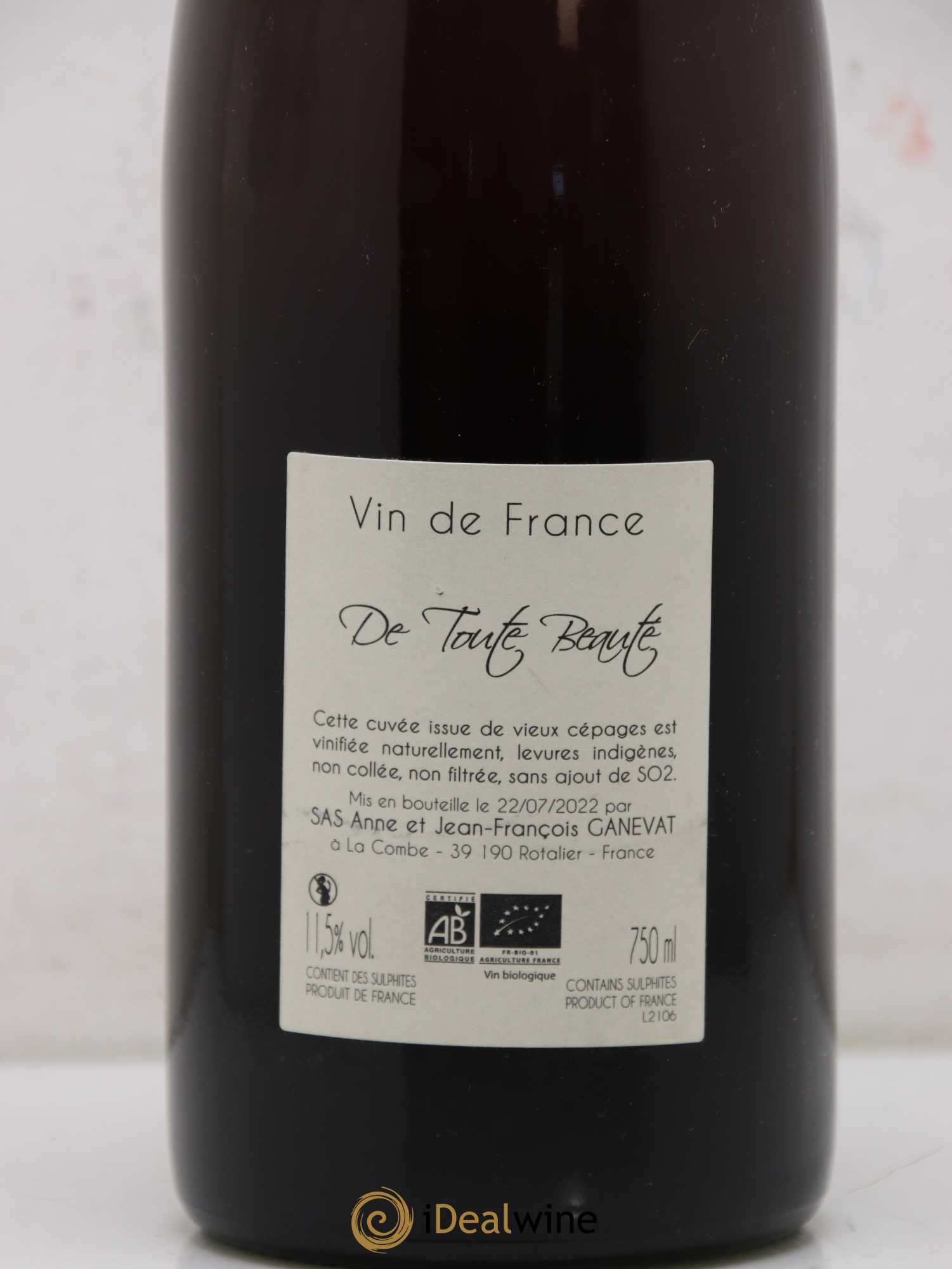 Vin de France De Toute Beauté Ganevat (Domaine) 2021 - Lot de 1 bouteille - 1