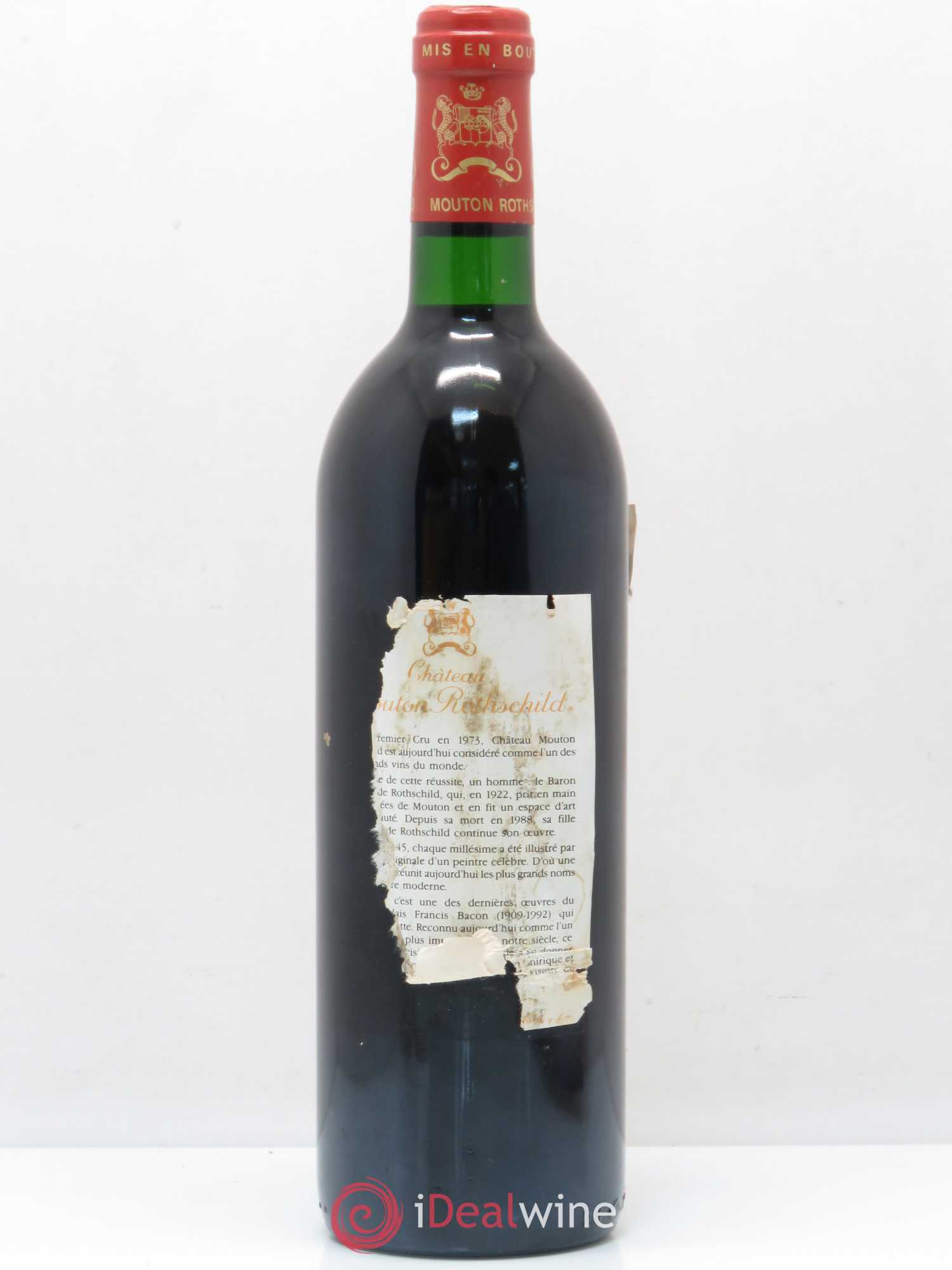 Château Mouton Rothschild 1er Grand Cru Classé 1990 - Lot de 1 bouteille - 1
