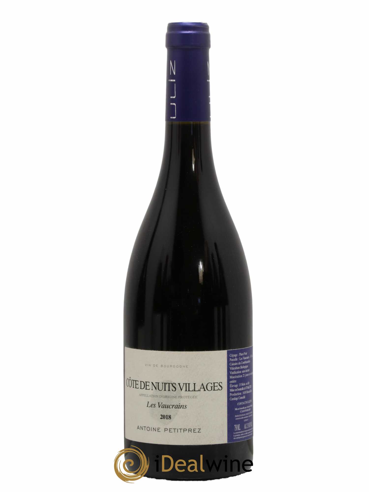 Côte de Nuits-Villages Les Vaucrains Antoine Petitprez 2018 - Lot de 1 bouteille - 0