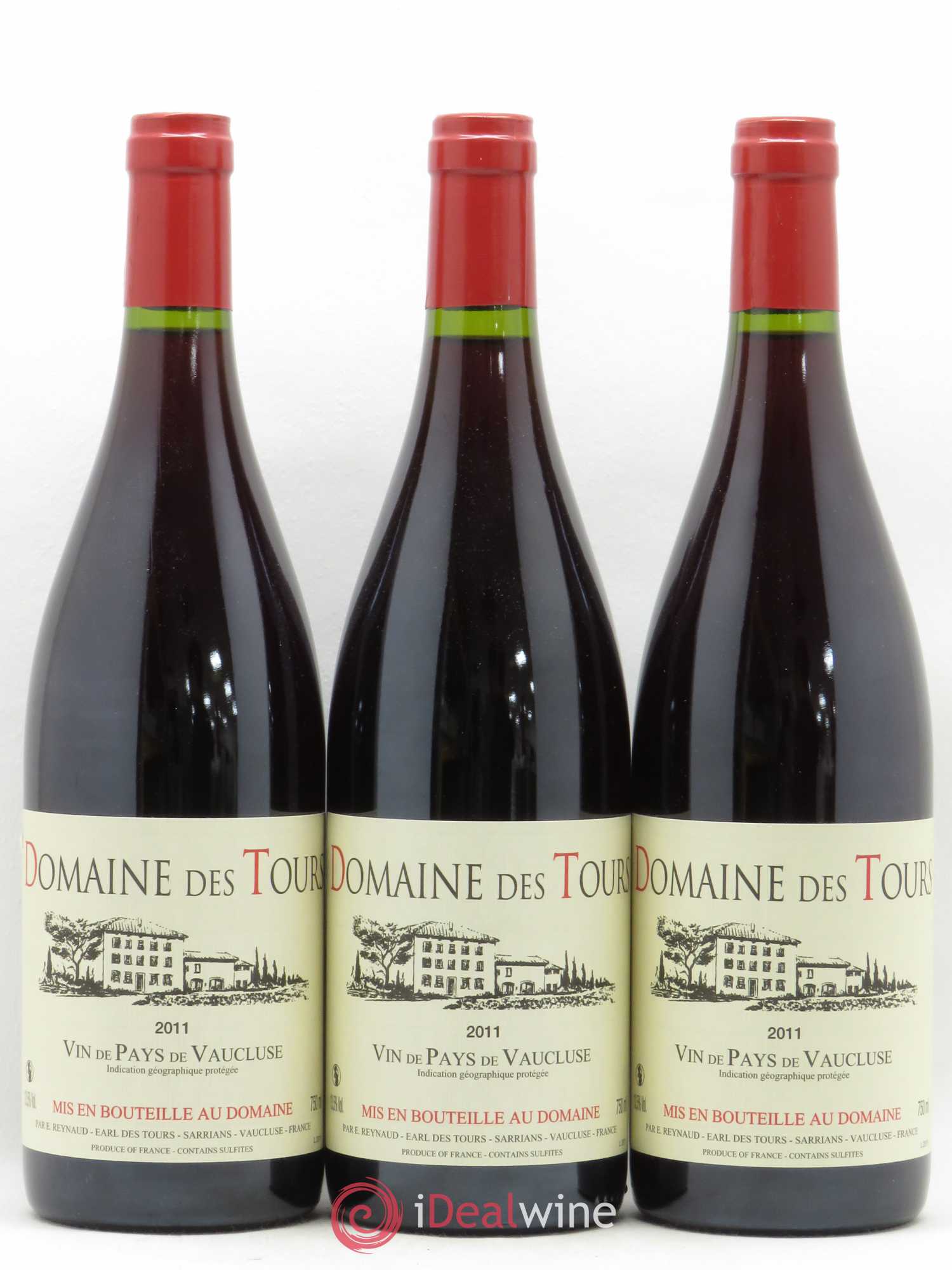 Vaucluse (Vin de Pays de Vaucluse) Domaine des Tours Emmanuel Reynaud 2011 - Lot de 3 bouteilles - 0