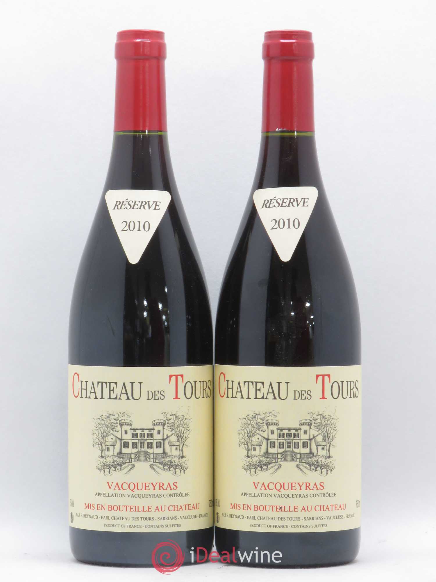 Vacqueyras Château des Tours Emmanuel Reynaud 2010 - Lot de 2 bouteilles - 0