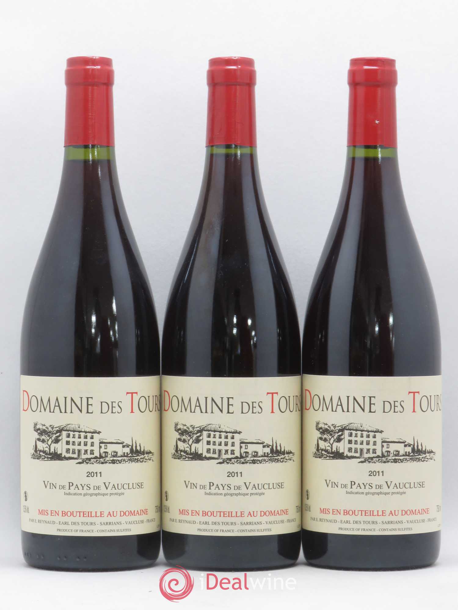 Vaucluse (Vin de Pays de Vaucluse) Domaine des Tours Emmanuel Reynaud 2011 - Lot de 3 bouteilles - 0