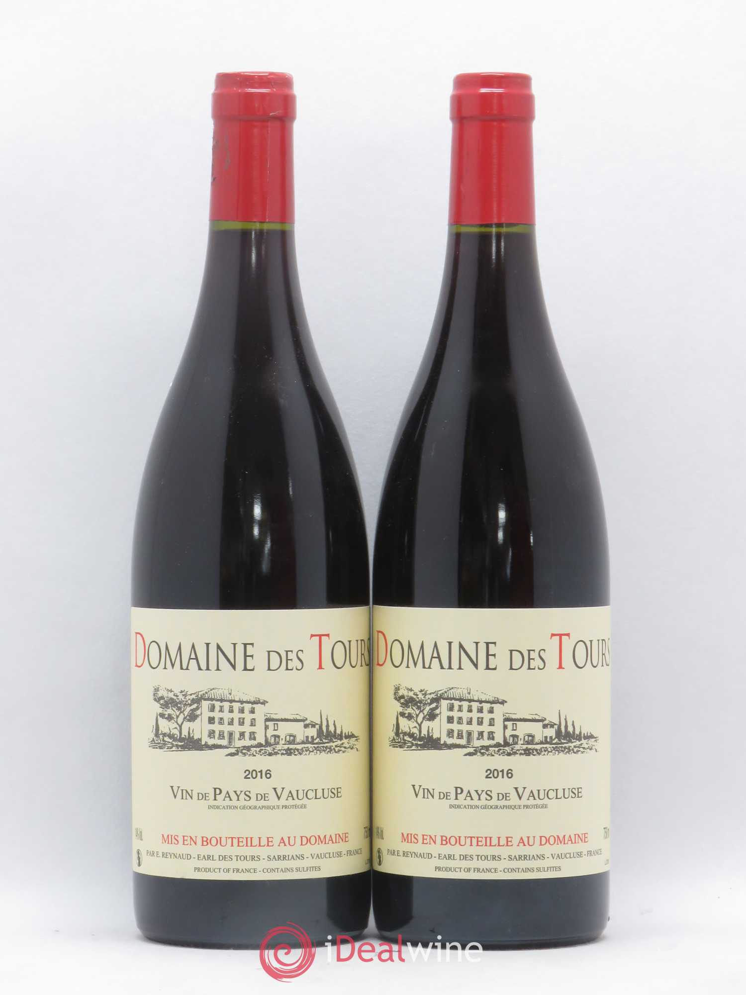 Vaucluse (Vin de Pays de Vaucluse) Domaine des Tours Emmanuel Reynaud 2016 - Lot de 2 bouteilles - 0