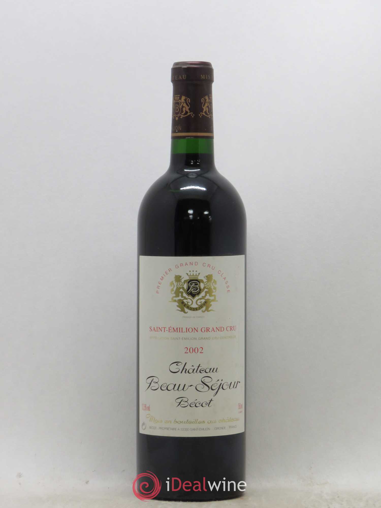Château Beau-Séjour Bécot 1er Grand Cru Classé B 2002 - Lot de 1 bouteille - 0