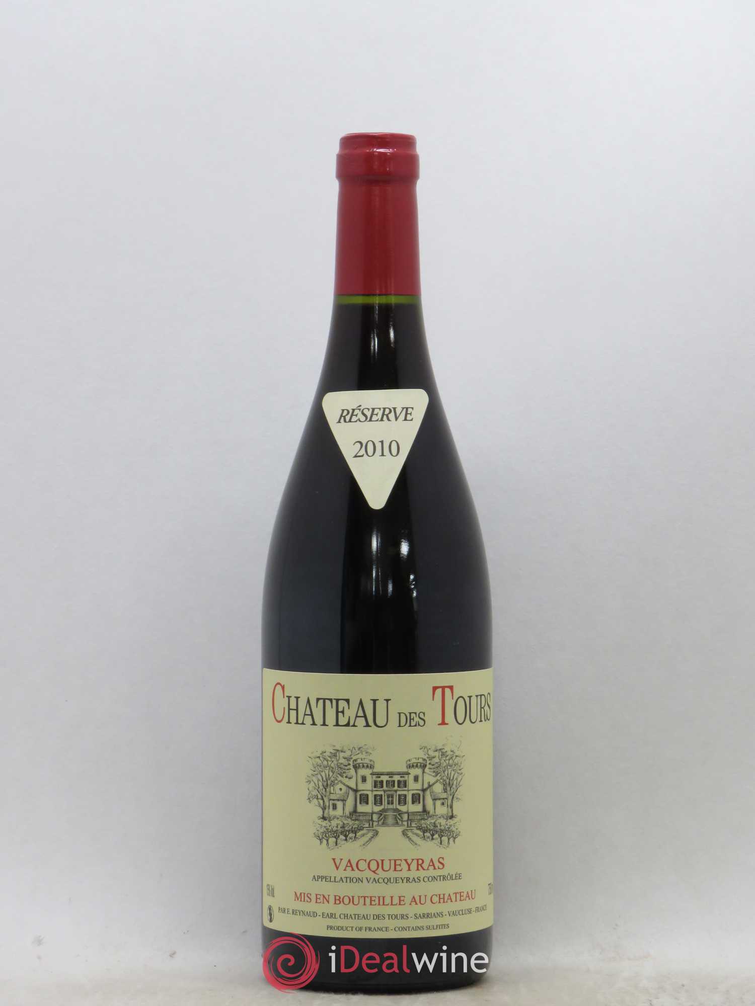 Vacqueyras Château des Tours Emmanuel Reynaud 2010 - Lot de 1 bouteille - 0