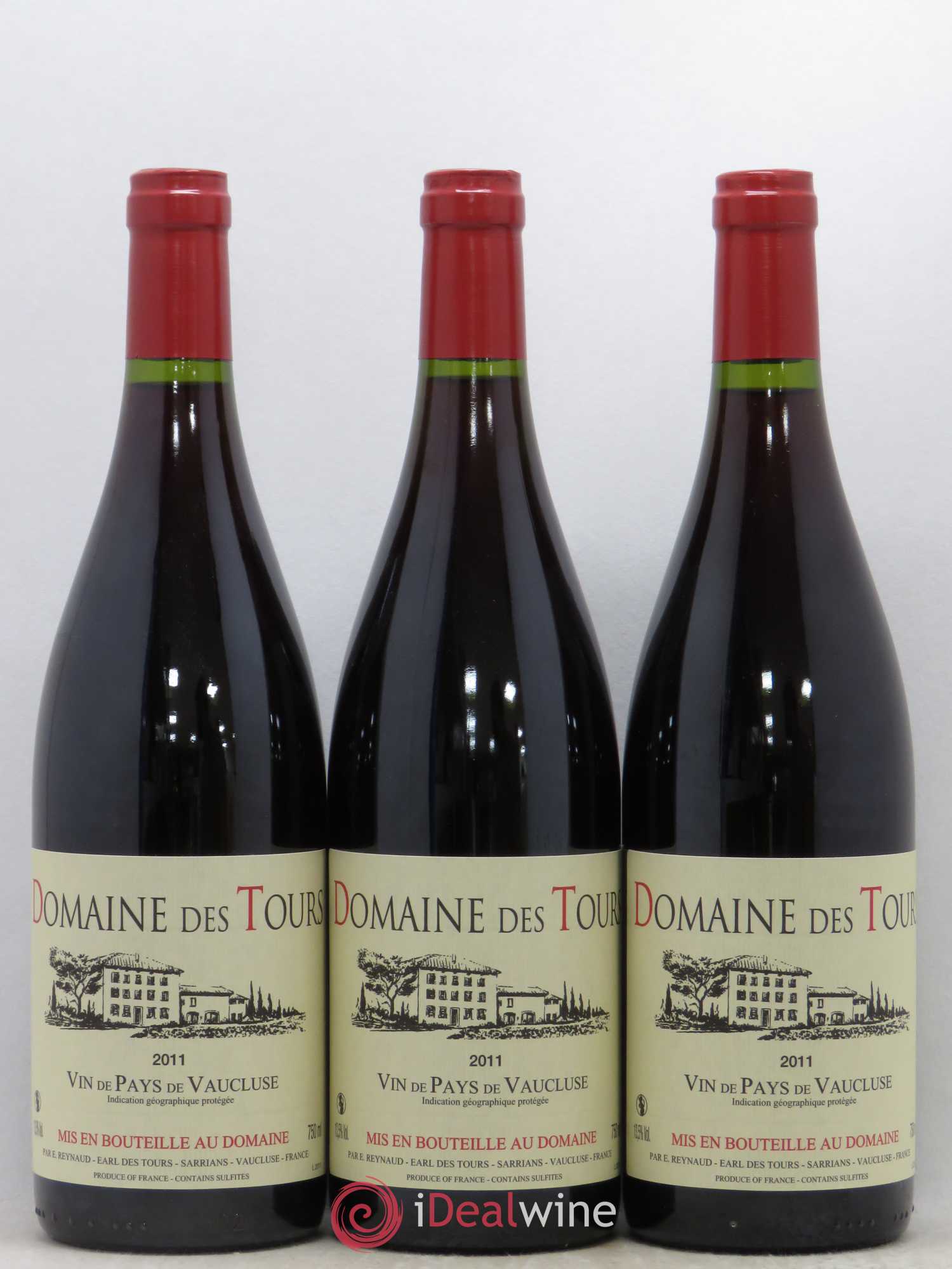 Vaucluse (Vin de Pays de Vaucluse) Domaine des Tours Emmanuel Reynaud 2011 - Lot de 3 bouteilles - 0
