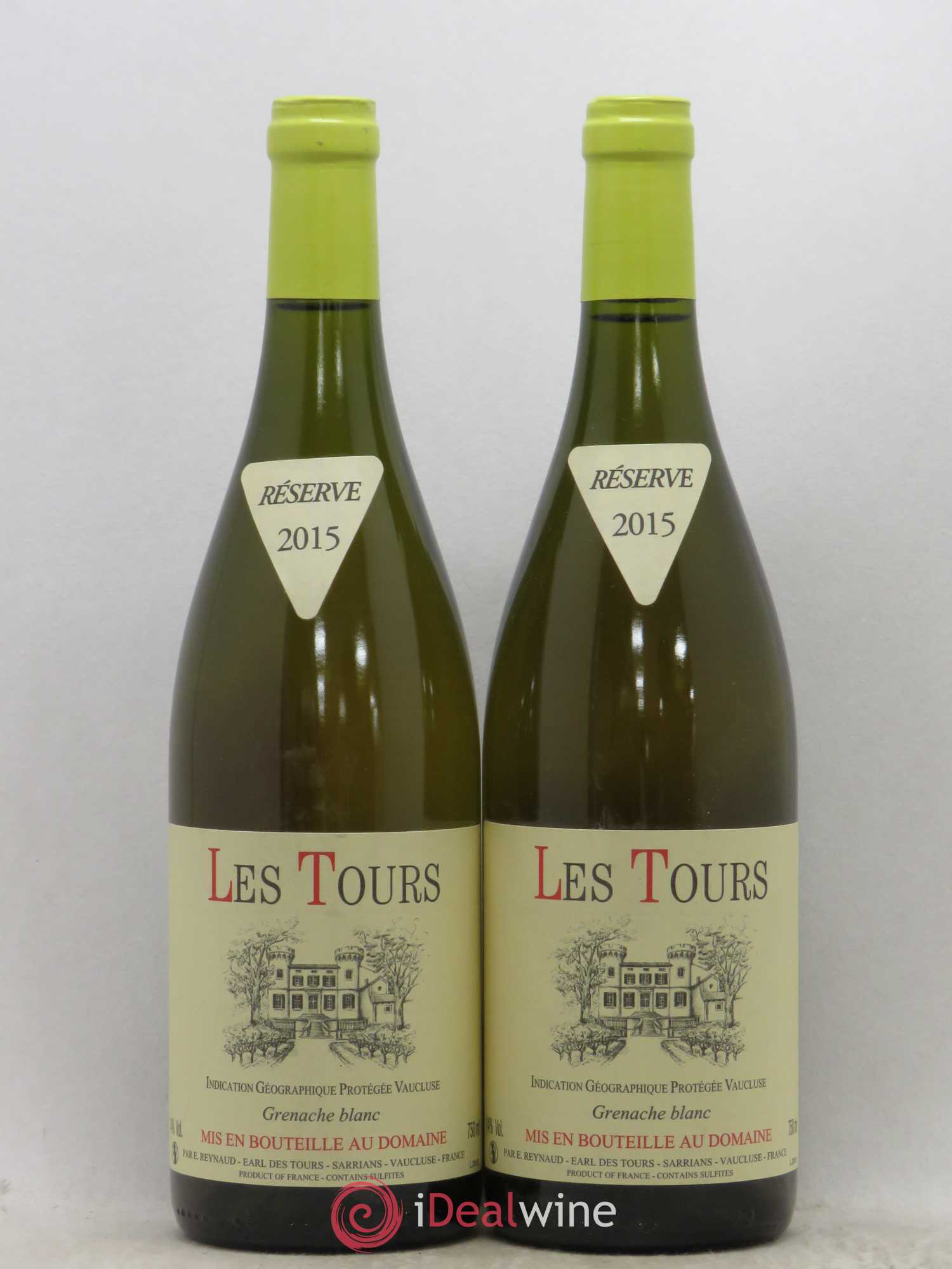 Vaucluse (Vin de Pays de Vaucluse) Les Tours Grenache Blanc Emmanuel Reynaud 2015 - Lot de 2 bouteilles - 0