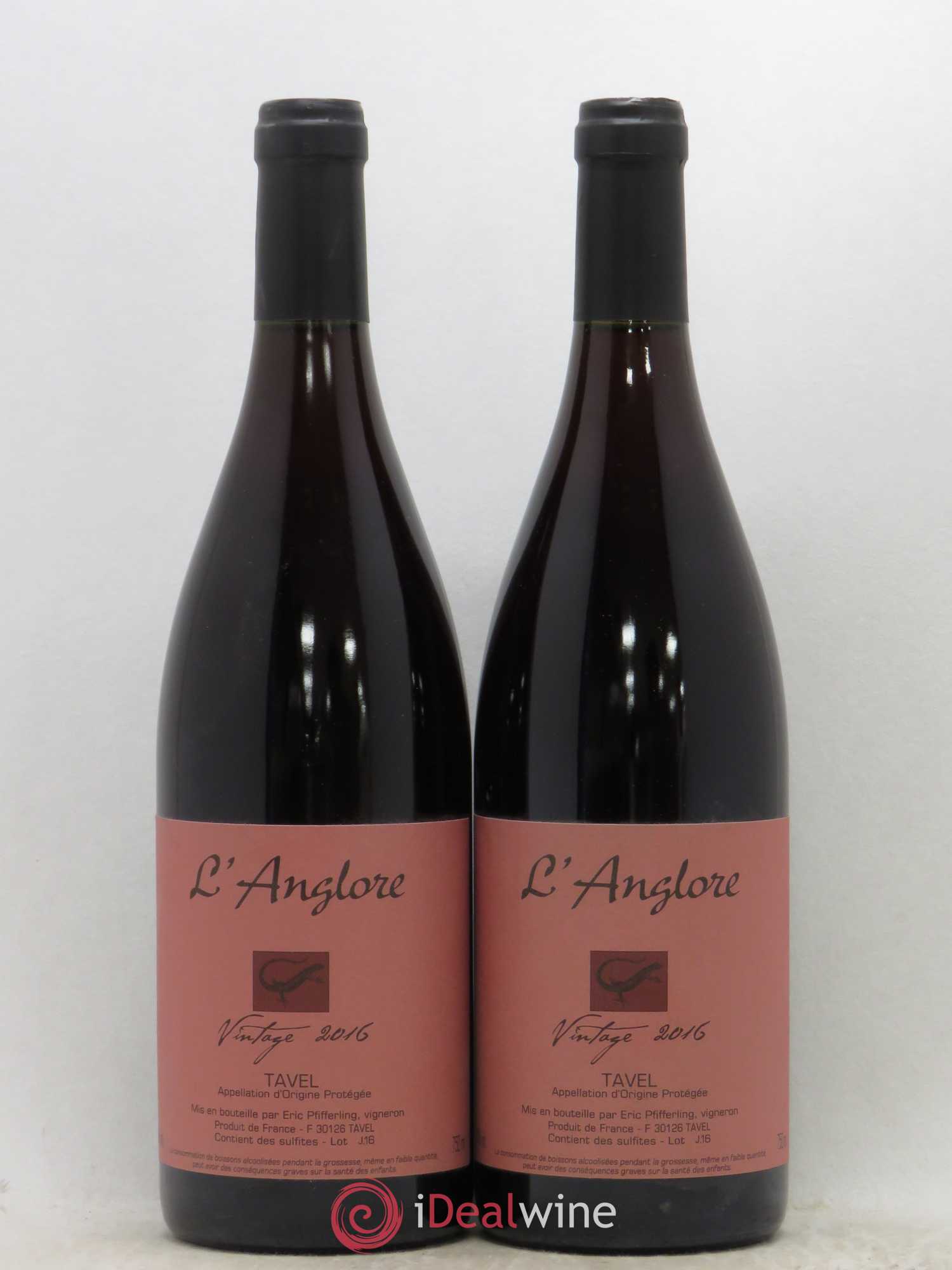 Tavel Vintage L'Anglore 2016 - Lot de 2 bouteilles - 0