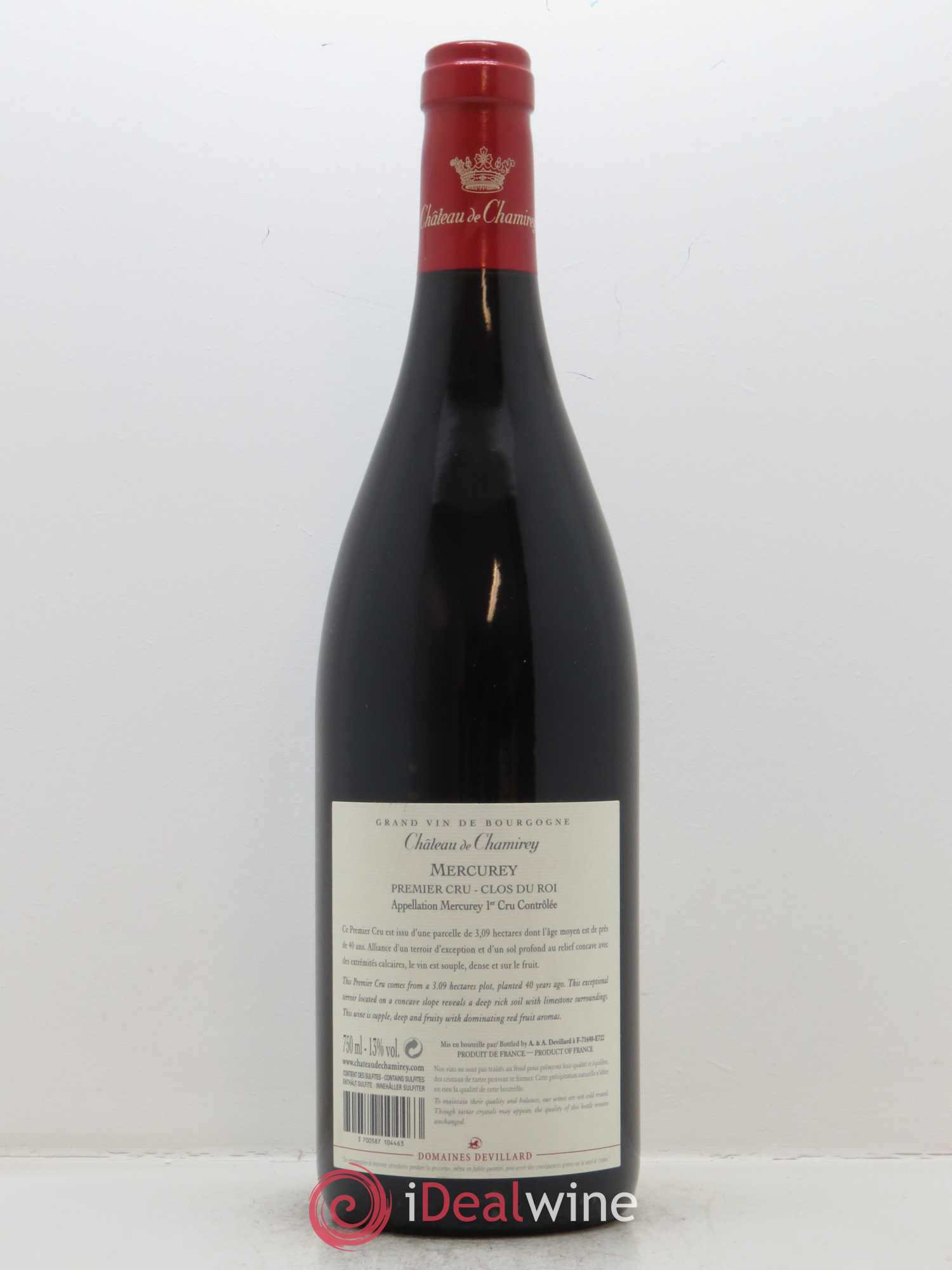 Mercurey 1er Cru Clos du Roi Château de Chamirey 2016 - Lot de 1 bouteille - 1
