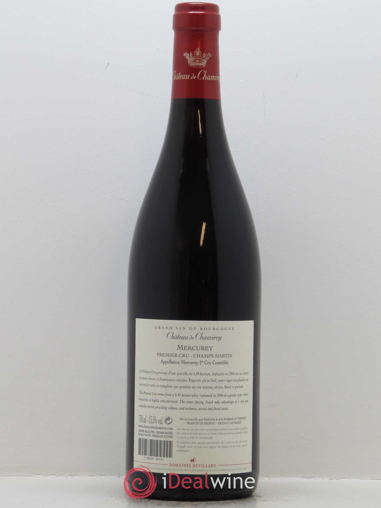 Mercurey 1er Cru Champs Martin Château de Chamirey 2016 - Lot of 1 bottle - 1