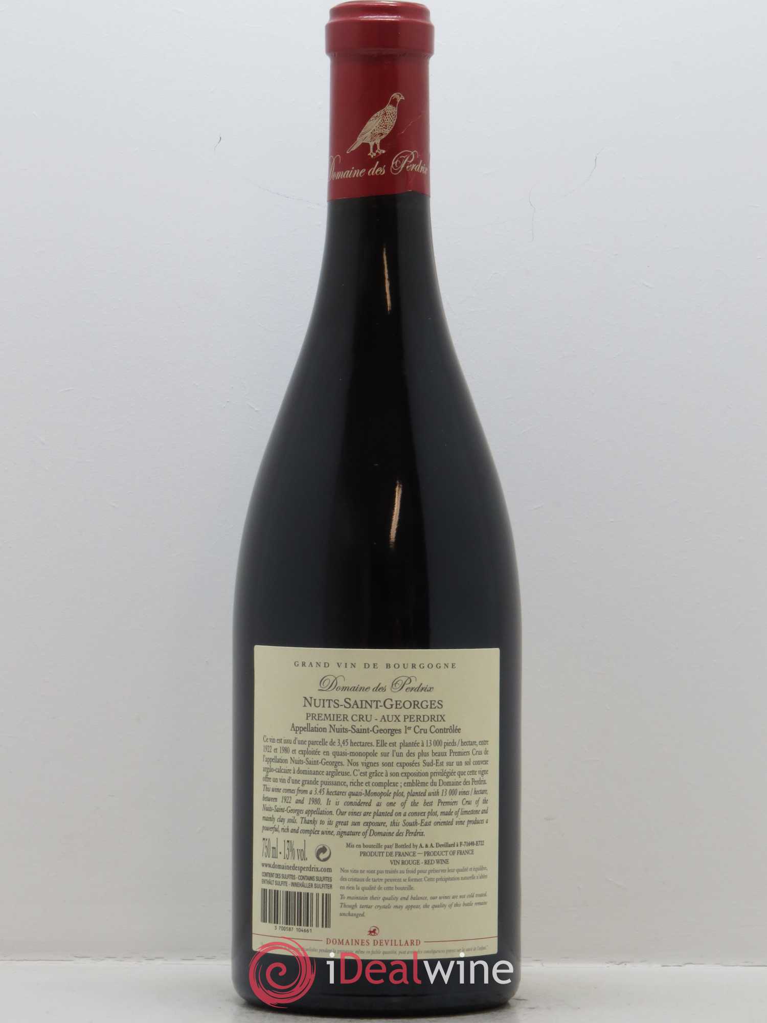 Nuits-Saint-Georges 1er Cru Aux Perdrix Perdrix (Domaine des) 2016 - Lot de 1 bouteille - 1