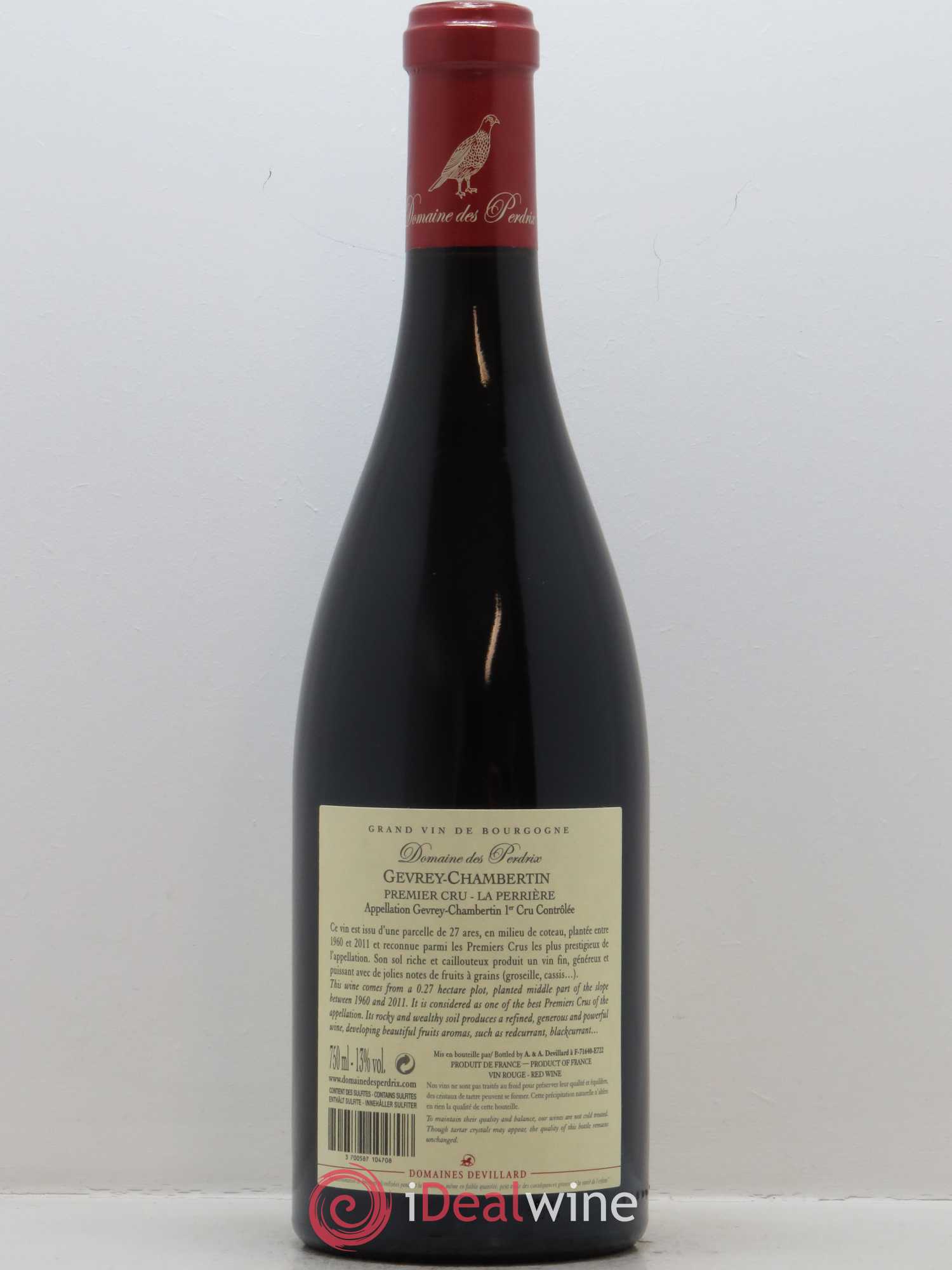 Gevrey-Chambertin 1er Cru La Perrière Perdrix (Domaine des) 2016 - Lot de 1 bouteille - 1