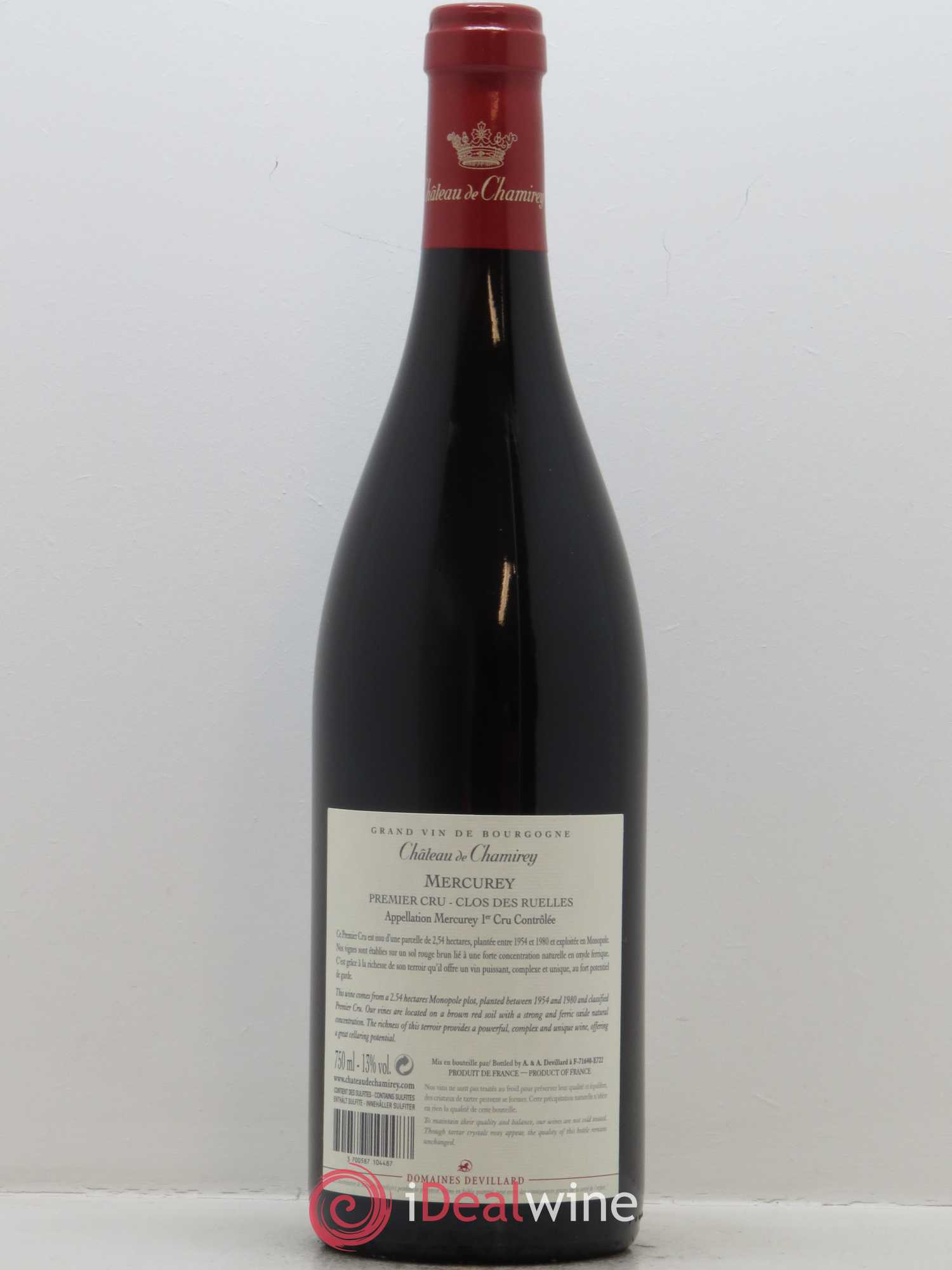 Mercurey 1er Cru Clos des Ruelles Château de Chamirey 2016 - Lot de 1 bouteille - 1
