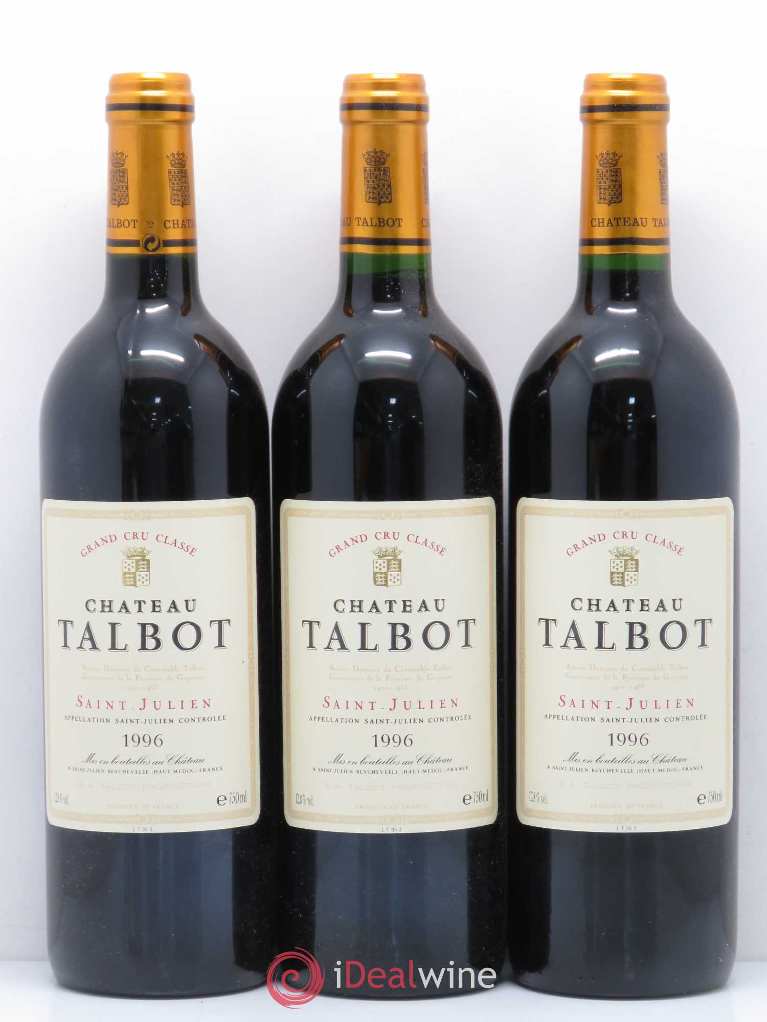 Château Talbot 4ème Grand Cru Classé 1996 - Lot de 12 bouteilles - 2
