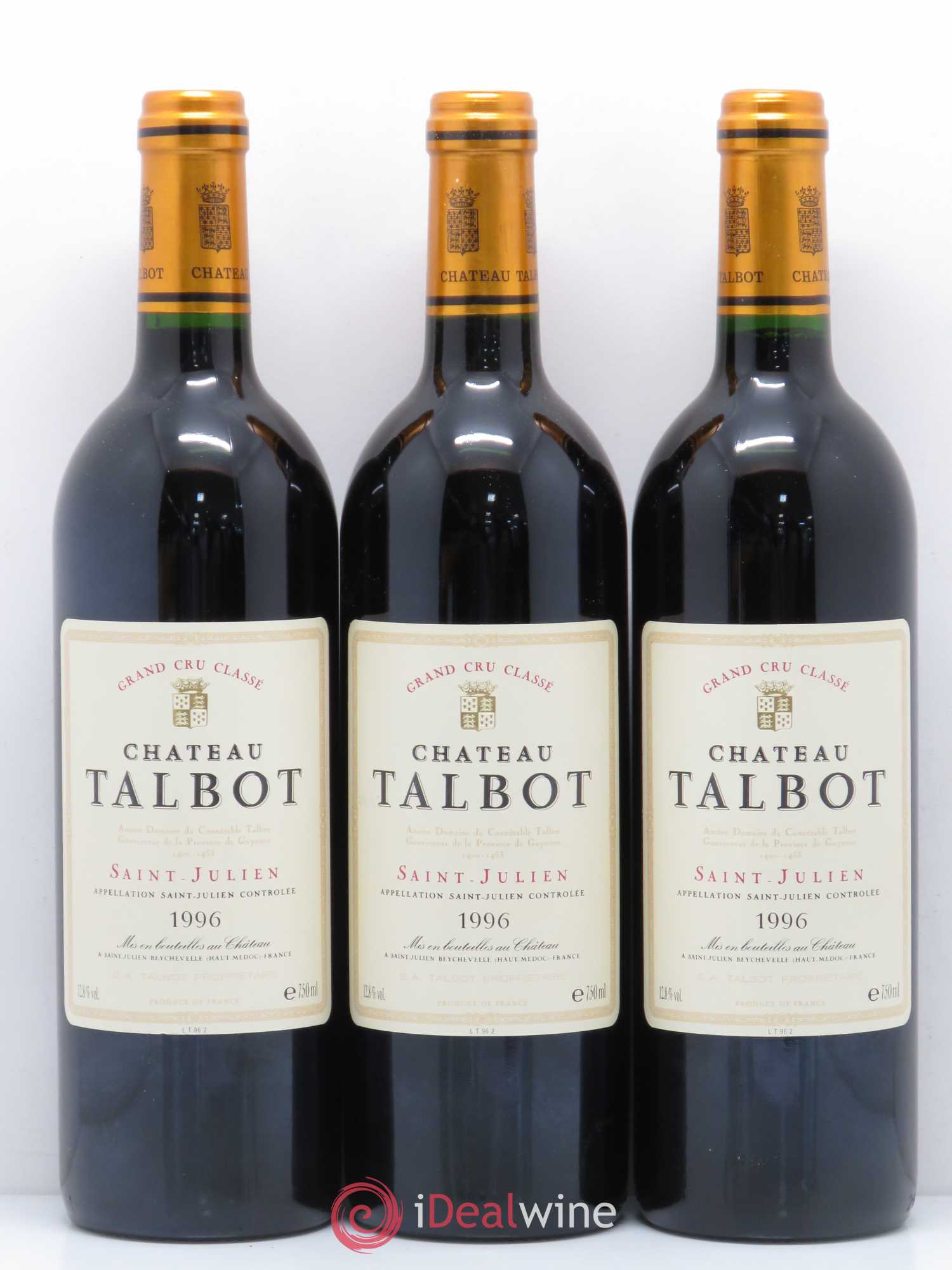 Château Talbot 4ème Grand Cru Classé 1996 - Lot de 12 bouteilles - 4