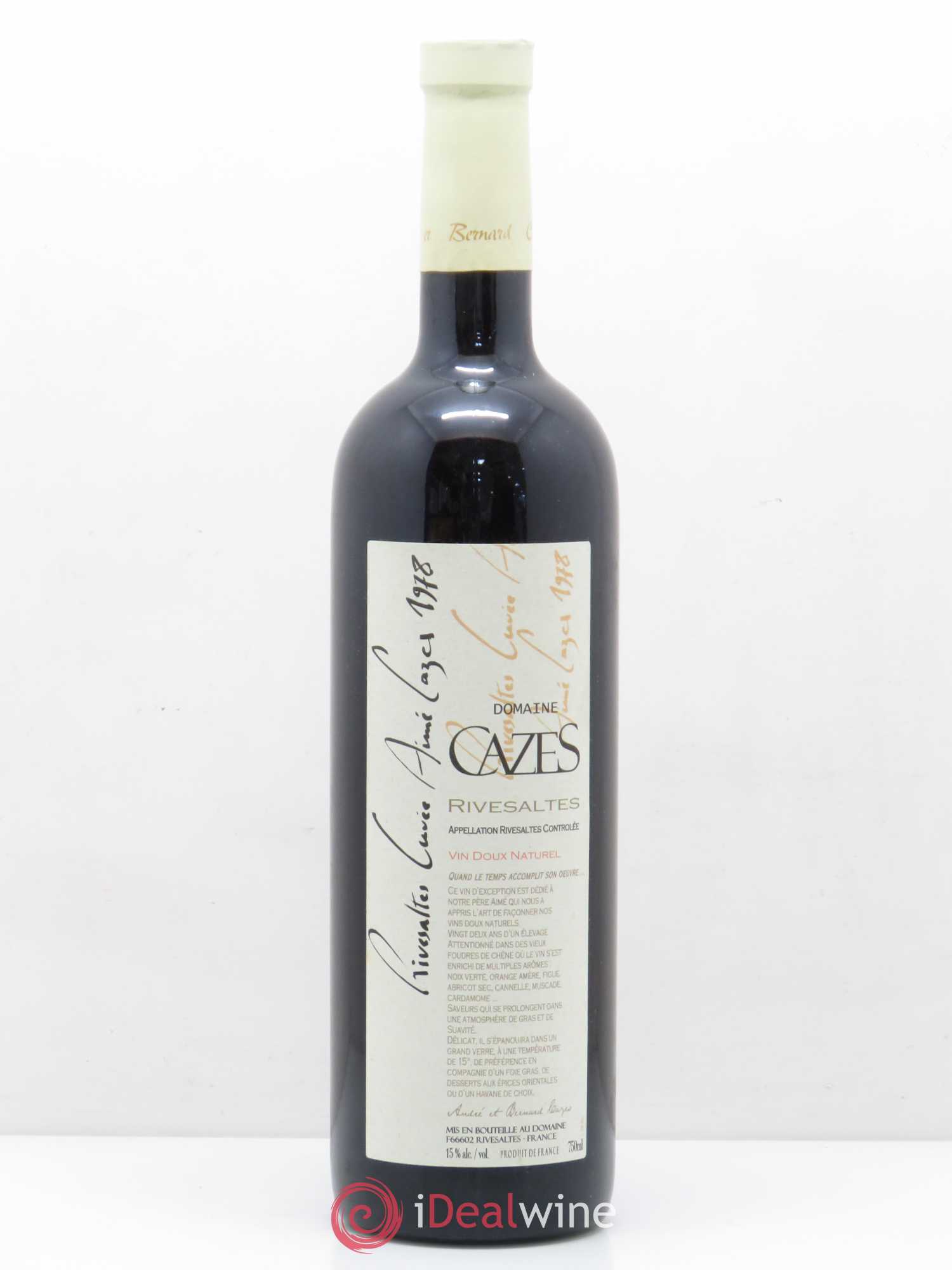 Rivesaltes Aimé Cazes 1978 - Posten von 1 Flasche - 0