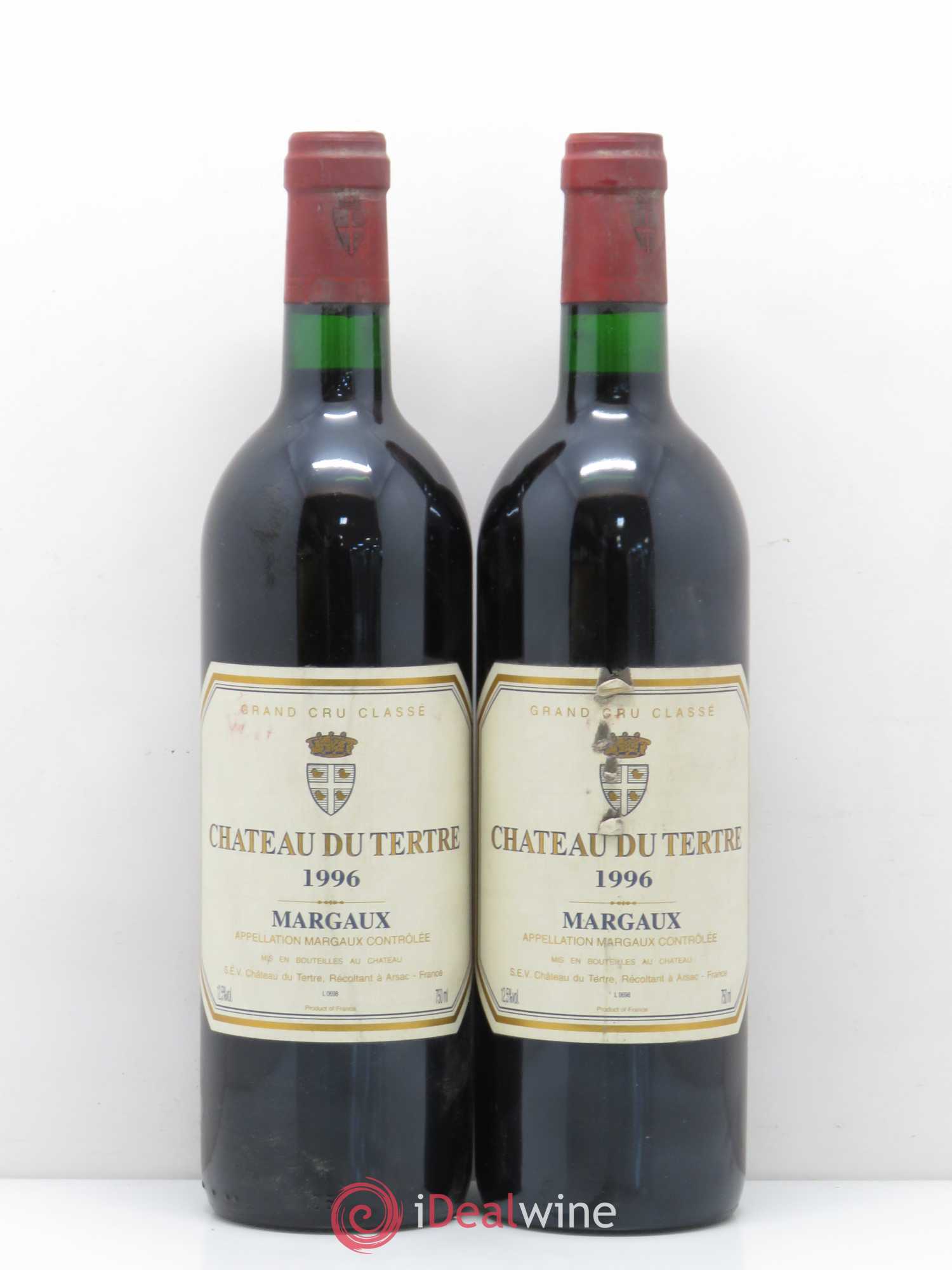 Château du Tertre 5ème Grand Cru Classé 1996 - Lot de 2 bouteilles - 0
