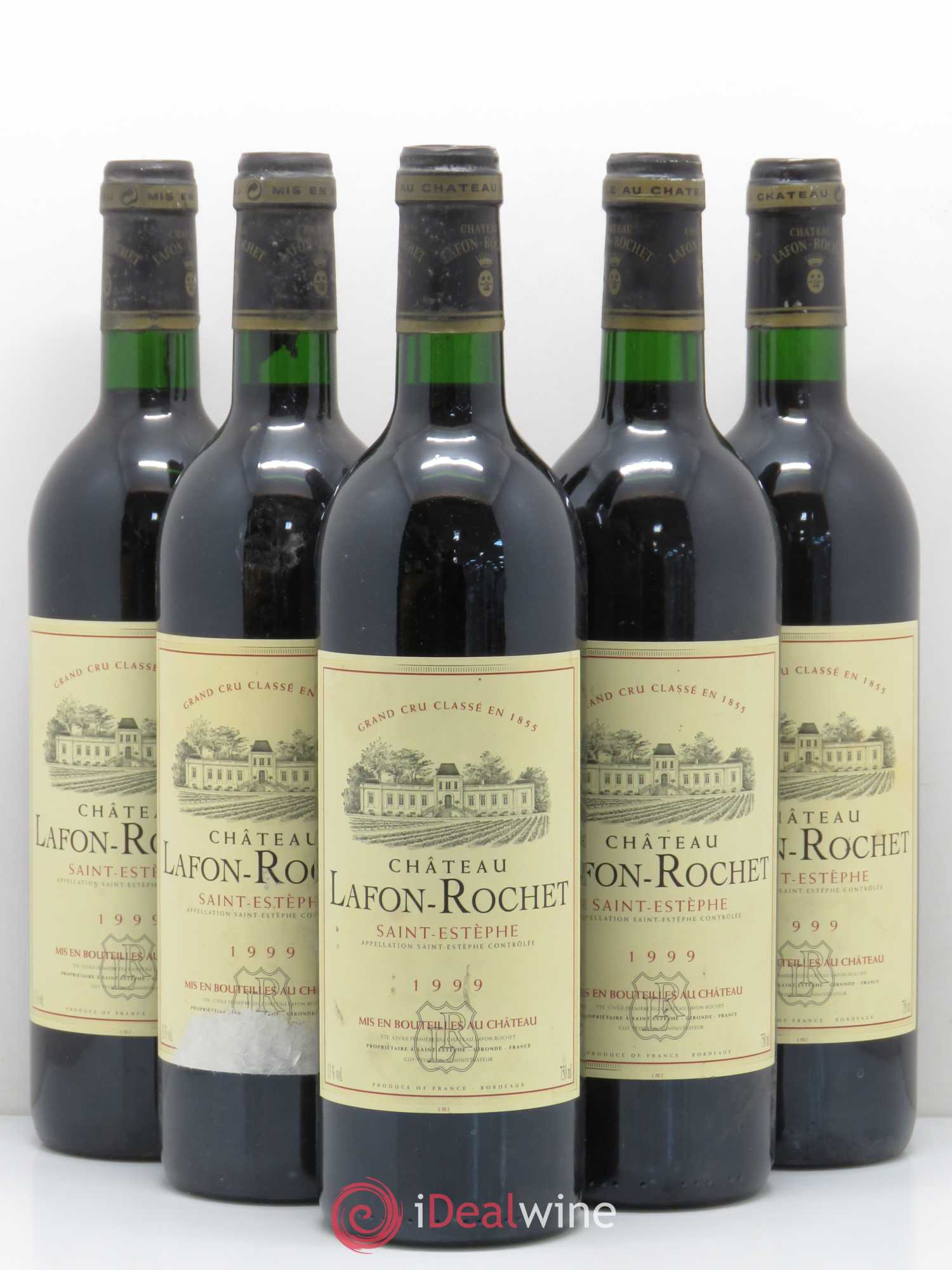 Château Lafon Rochet 4ème Grand Cru Classé 1999 - Lot de 5 bouteilles - 0