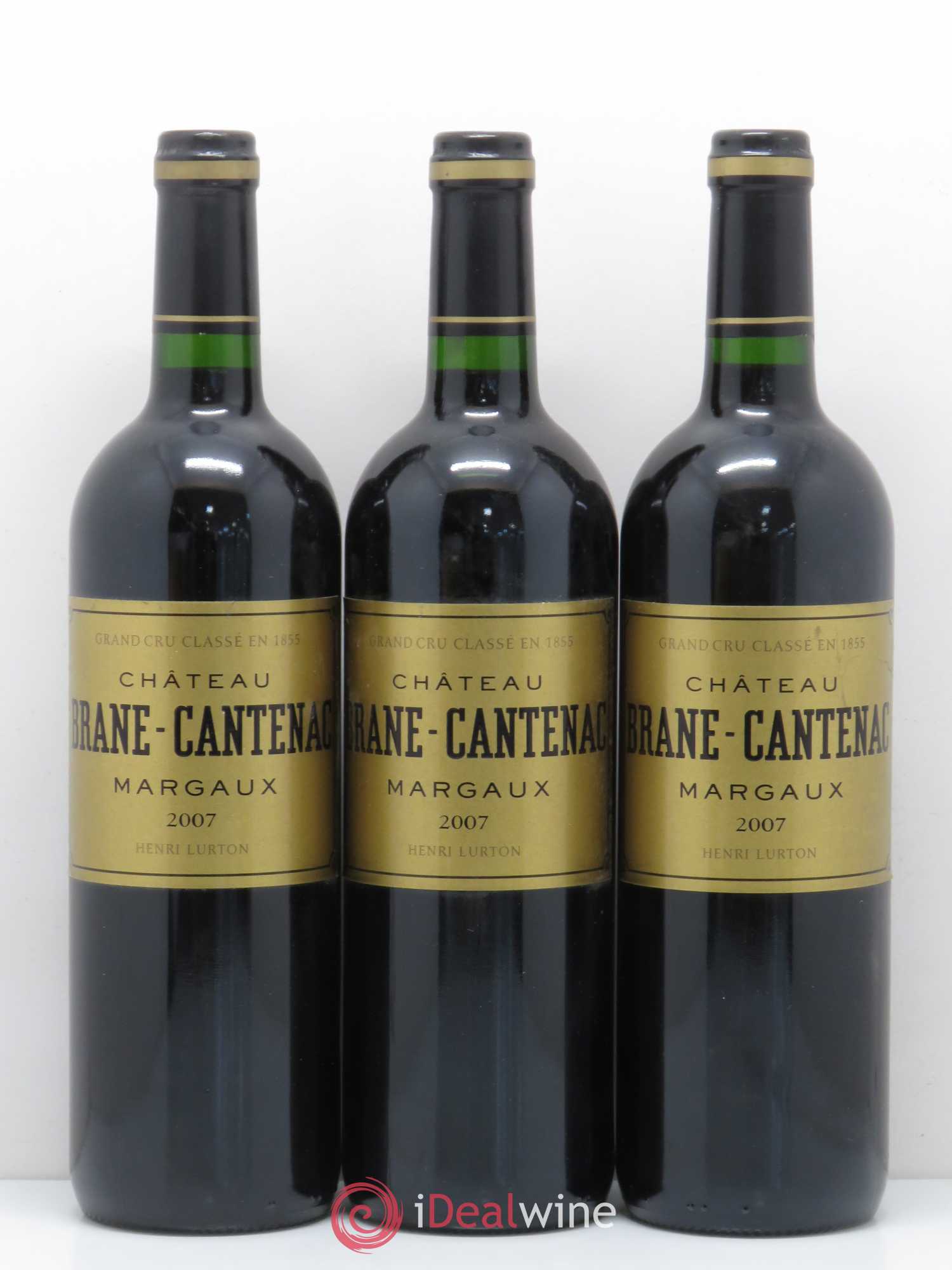 Château Brane Cantenac 2ème Grand Cru Classé 2007 - Lot de 3 bouteilles - 0